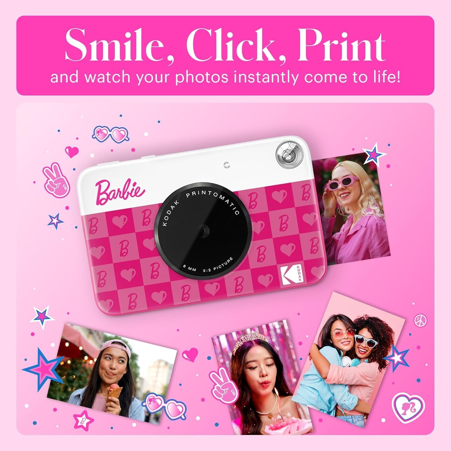 KODAK PRINTOMATIC BARBIE CAMERA 1 GARANZIA POLYPHOTO 2 ANNI ITALIA