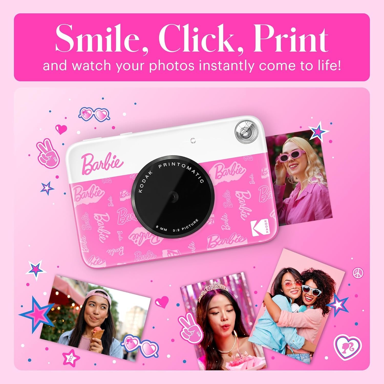 KODAK PRINTOMATIC BARBIE CAMERA 2 GARANZIA POLYPHOTO 2 ANNI ITALIA