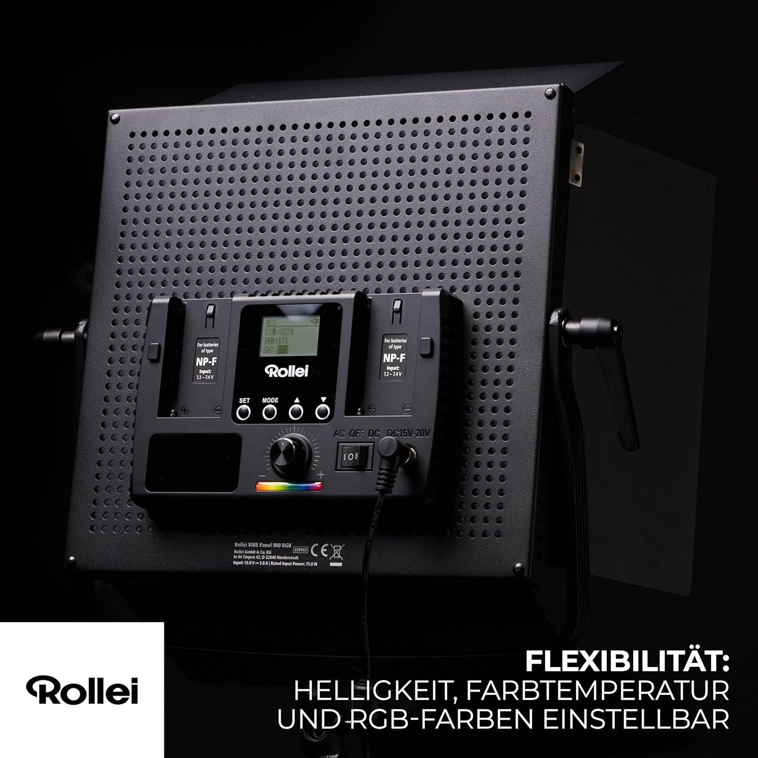 ROLLEI VIBE PANEL 900 RGB - Garanzia Ufficiale Italia 2 ANNI