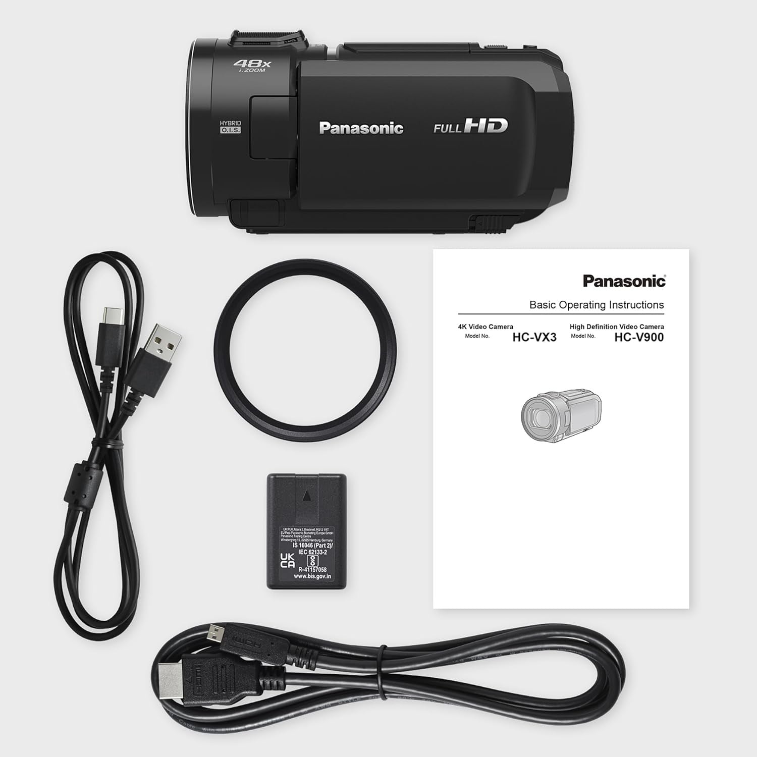 Panasonic HC-V900E K Videocamera Compatta Ultra FULL HD GARANZIA FOWA 4 ANNI ITALIA