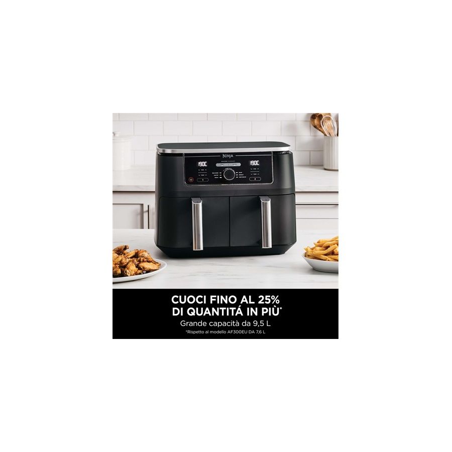 SHARK NINJA FRIGGITRICE AD ARIA DUAL ZONE DA 9,5L - GARANZIA UFFICIALE ITALIA 2 ANNI