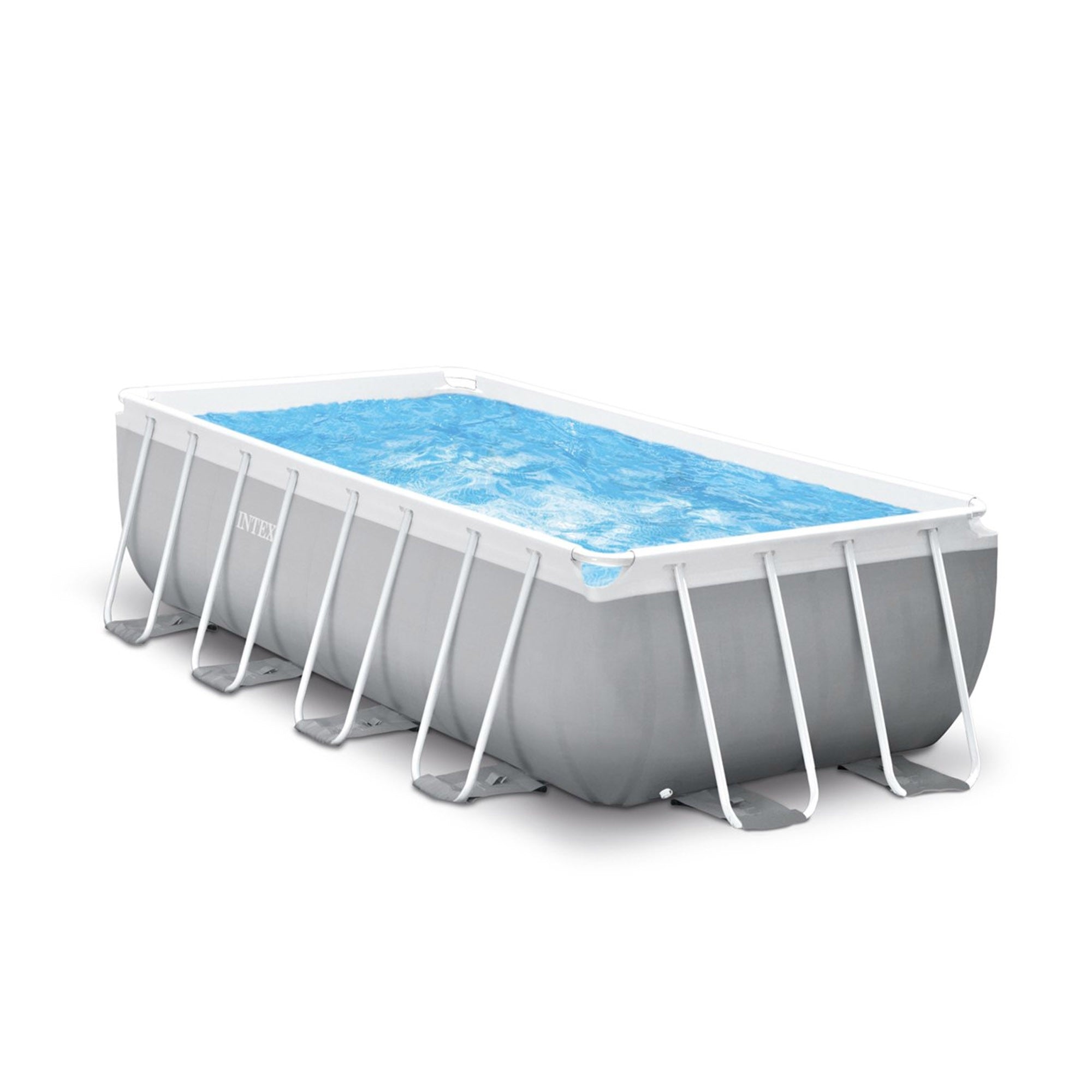 Intex Piscina Prisma Metal Frame 400x200x100 Cm Con Pompa Filtro E Scaletta