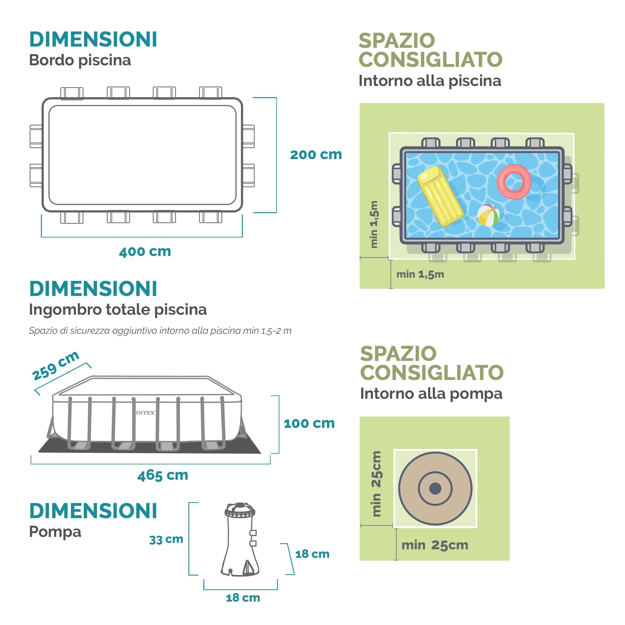 Intex Piscina Prisma Metal Frame 400x200x100 Cm Con Pompa Filtro E Scaletta