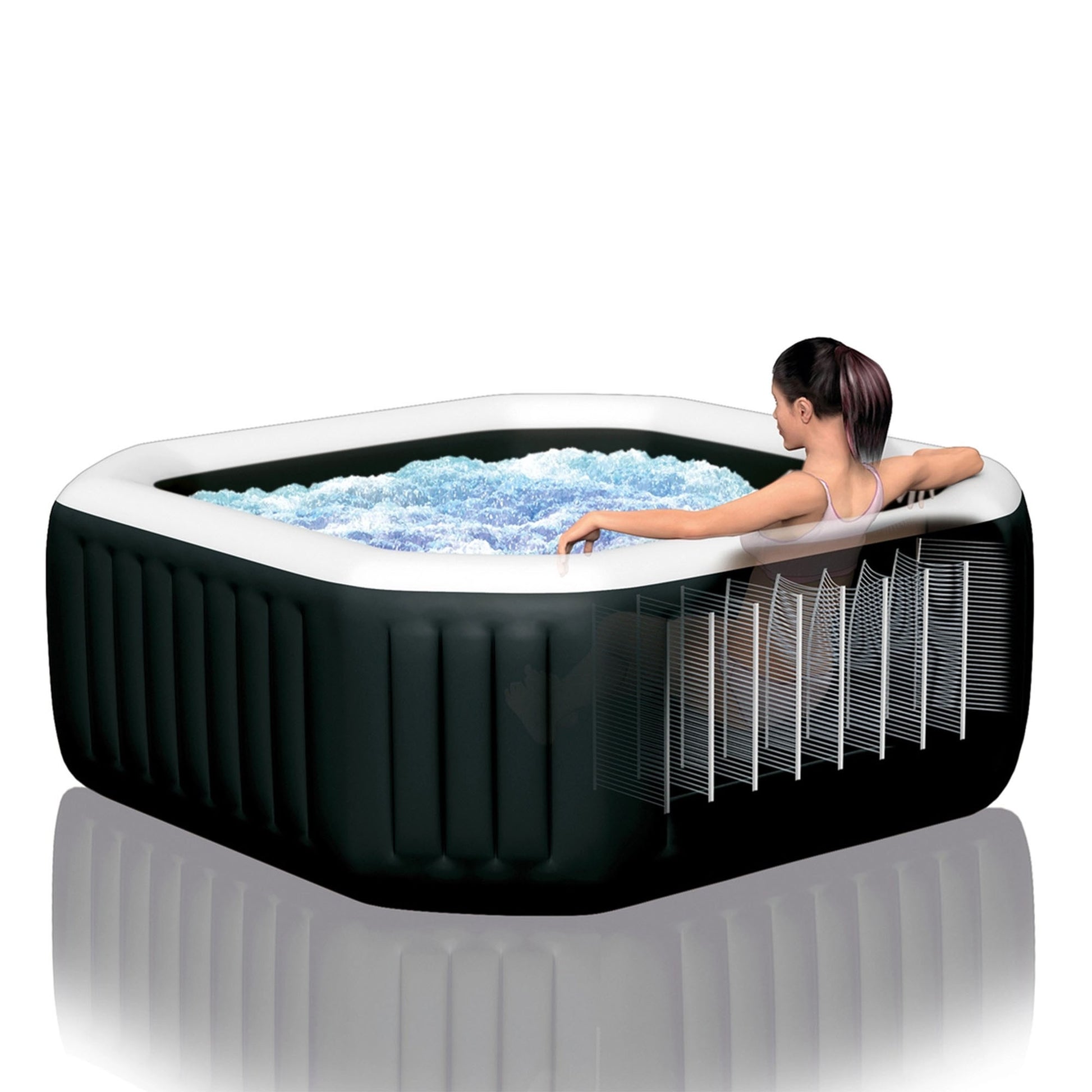 Intex  Pure Spa™ Bubble E Jet Massage Deluxe Ottagonale 201x71 Cm 4 Posti