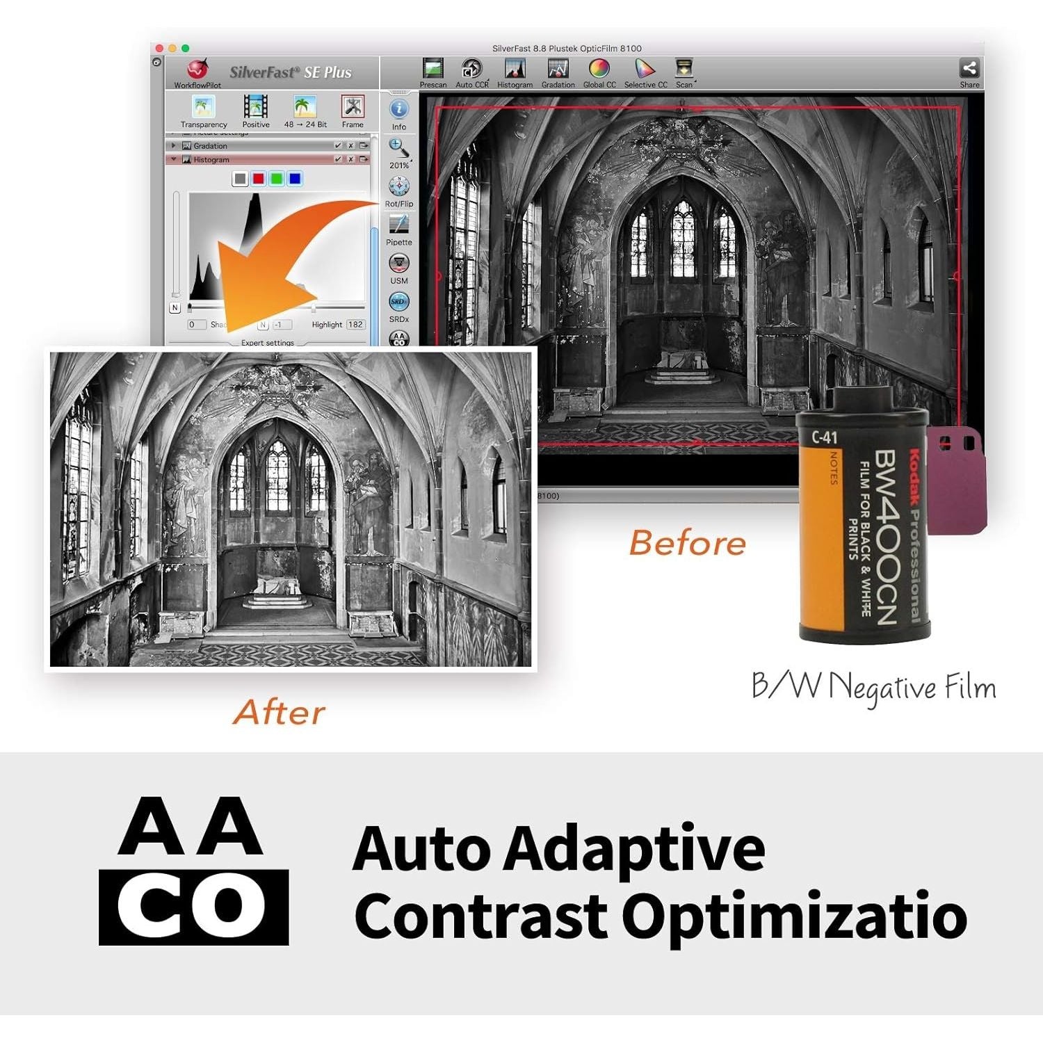 PLUSTEK OPTICFILM 8200i Ai DIA/NEGATIVO SCANNERGARANZIA UFFICIALE 2 ANNI ITALIA