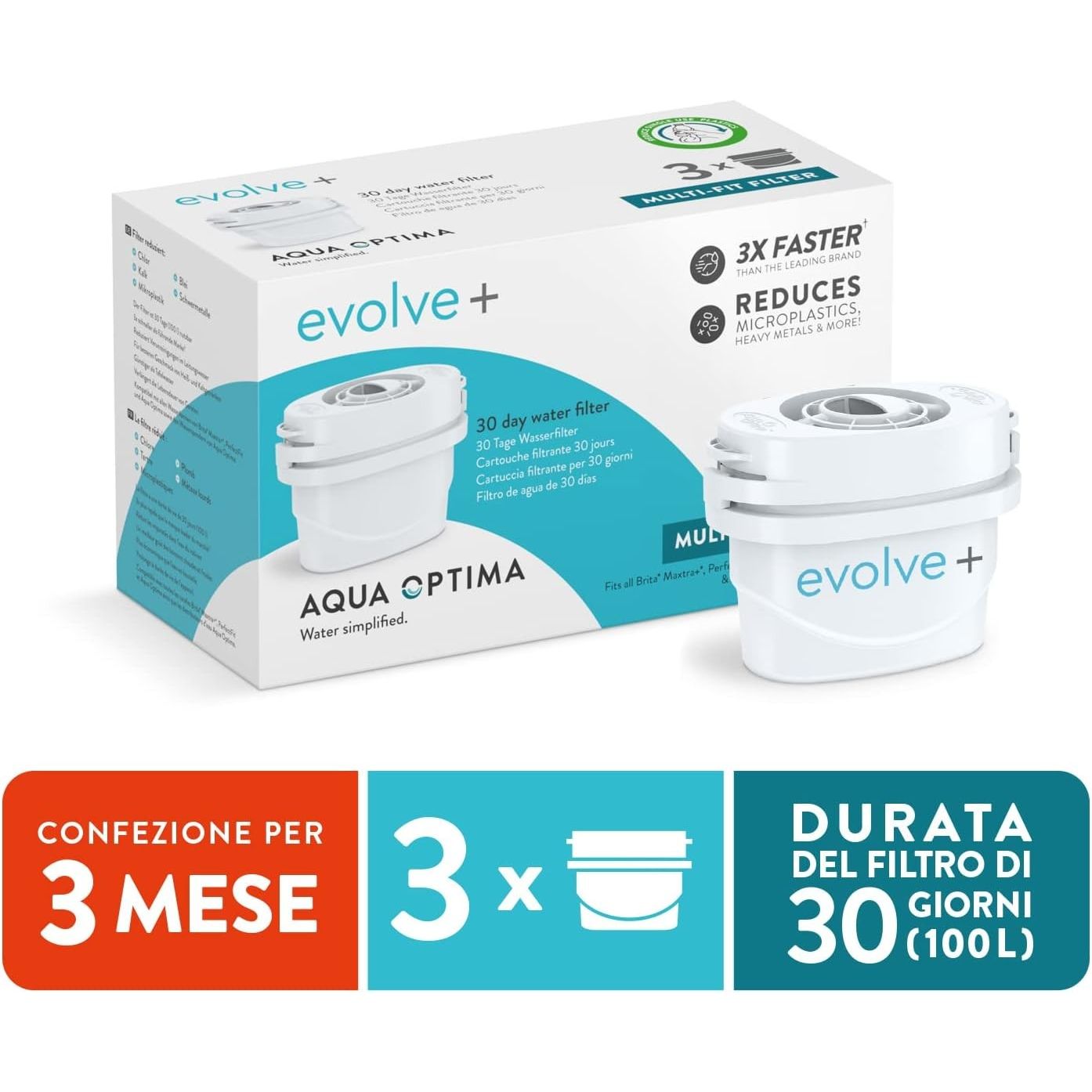 AQUA OPTIMA CARTUCCIA FILTRO X 3 EVOLVE+