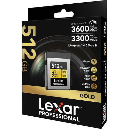 LEXAR CFEXPRESS 4.0 TYPE-B 512GB GOLD