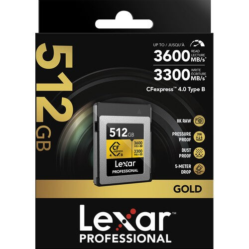 LEXAR CFEXPRESS 4.0 TYPE-B 512GB GOLD