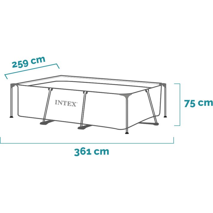 Intex 28272 Piscina Rettangolare Cm 300x200x75