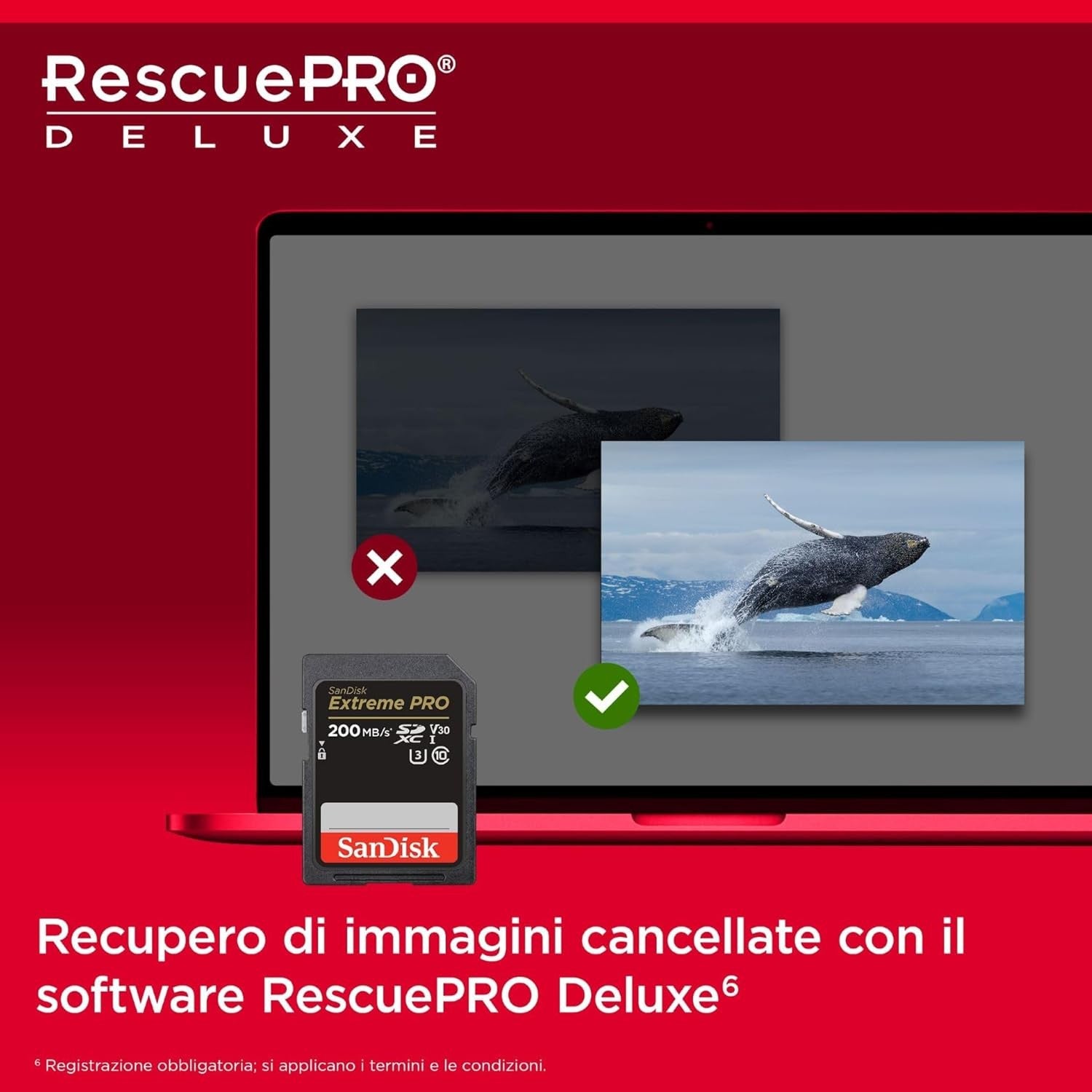 SanDisk SDXC Extreme PRO UHS-I (1 TB) 200MB/S V30 A2 U3 C10 GARANZIA ITALIA 5 ANNI
