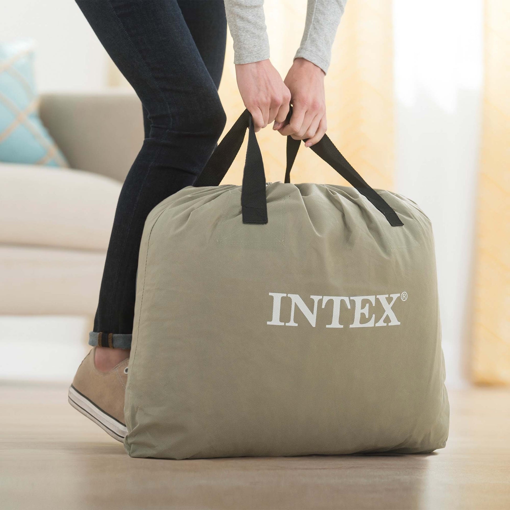 Intex Materasso Airbed Dura-Beam Prime Comfort Elevated con Pompa Elettrica Incorporata