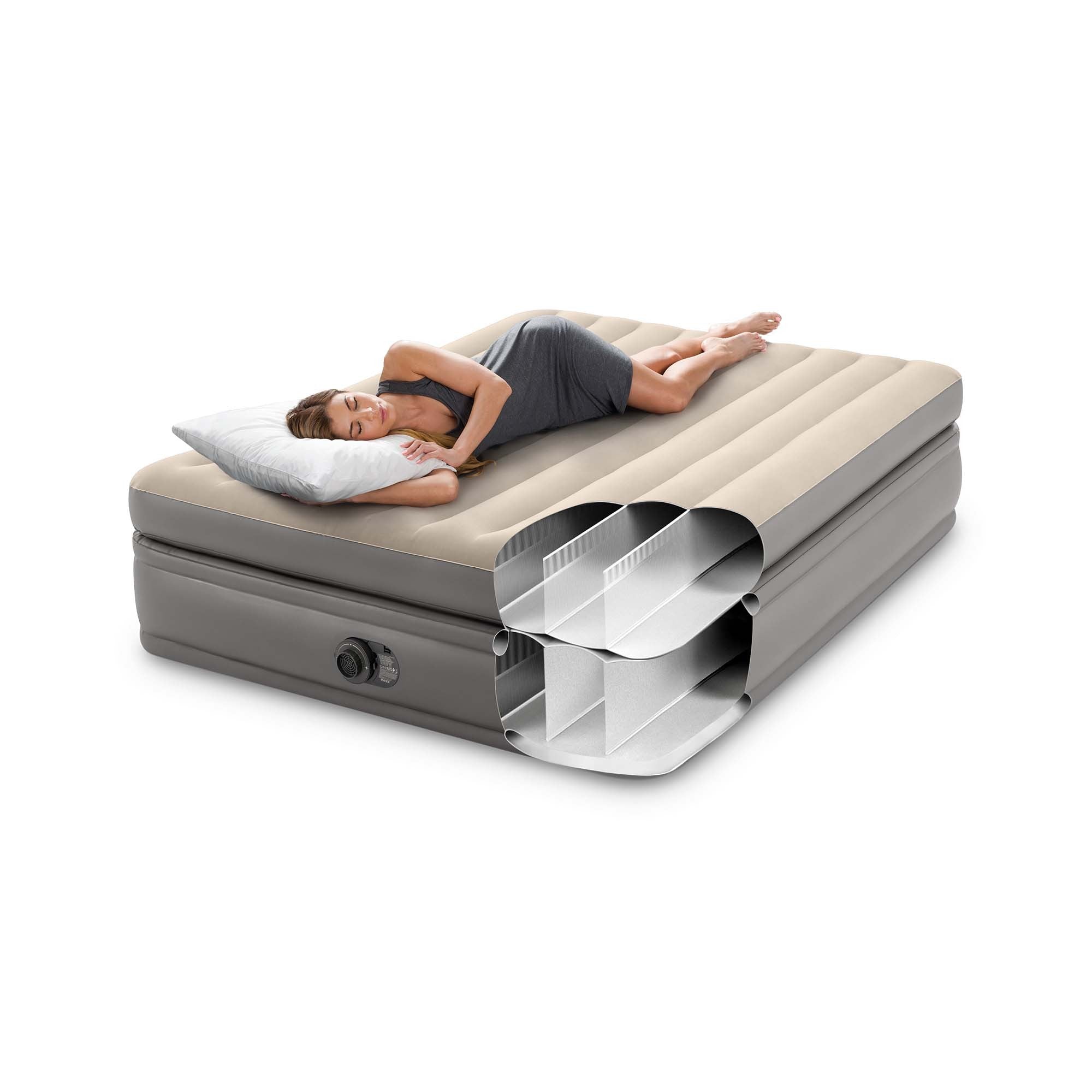 Intex Materasso Airbed Dura-Beam Prime Comfort Elevated con Pompa Elettrica Incorporata