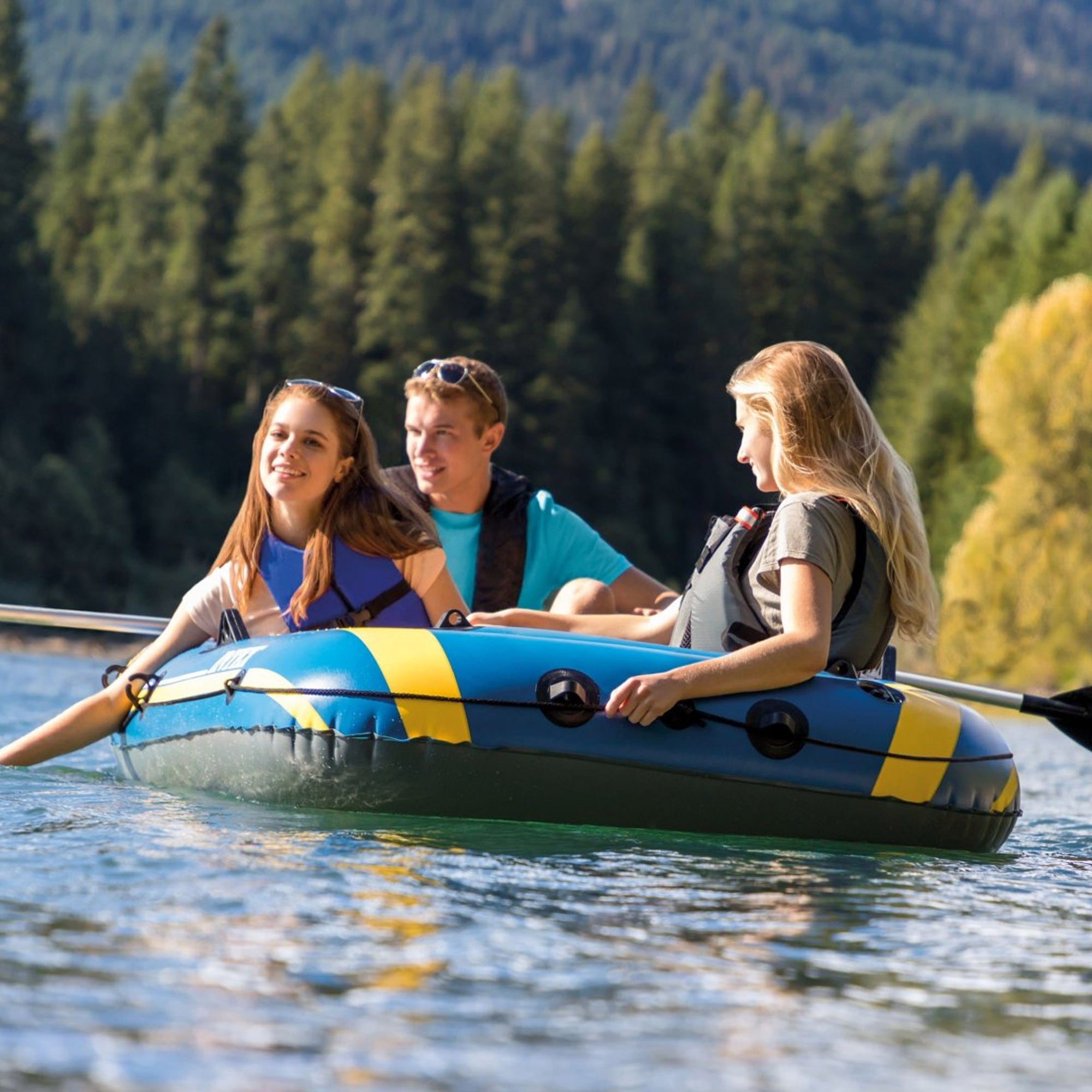 Intex 68370 Canotto Challenger 3 Set 295cm x 137cm x 43cm