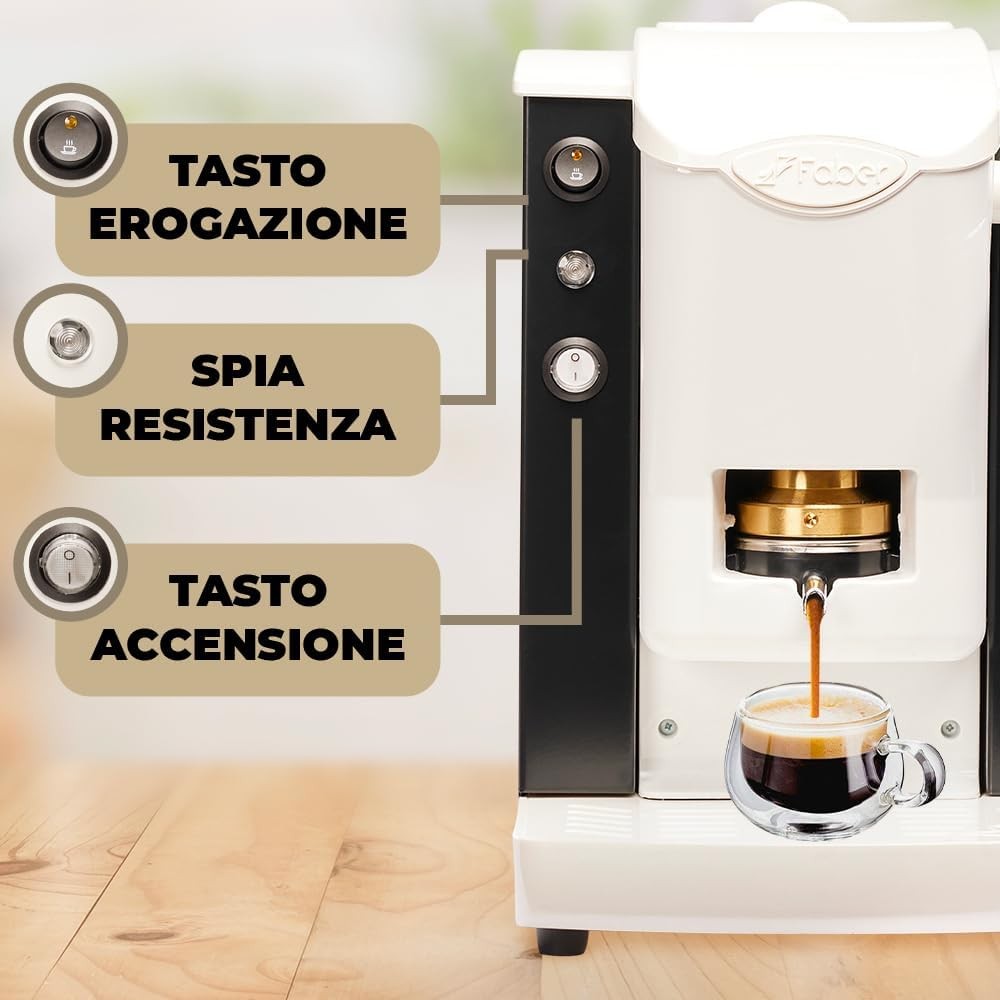 FABER MACCHINA DA CAFFE' SLOT PLAST BASIC TELAIO NERO GARANZIA UFFICIALE ITALIA 2 ANNI