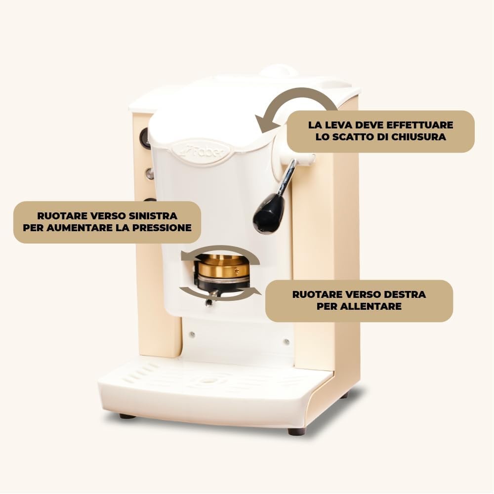 FABER MACCHINA DA CAFFE' SLOT PLAST BASIC TELAIO AVORIO GARANZIA UFFICIALE ITALIA 2 ANNI