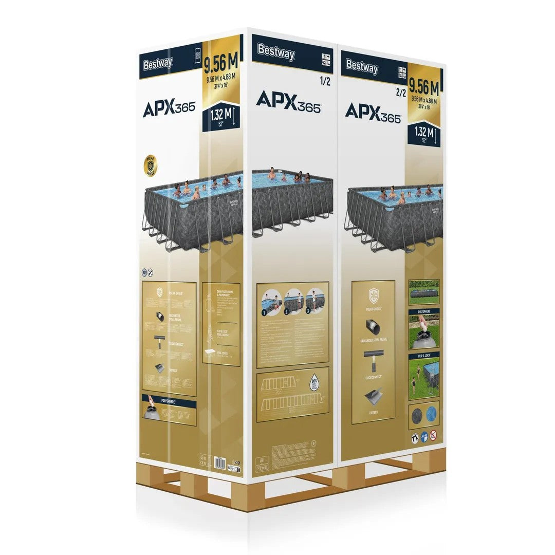 Bestway 561KJ Set piscina fuori terra APX 365 da 956x488x132 cm