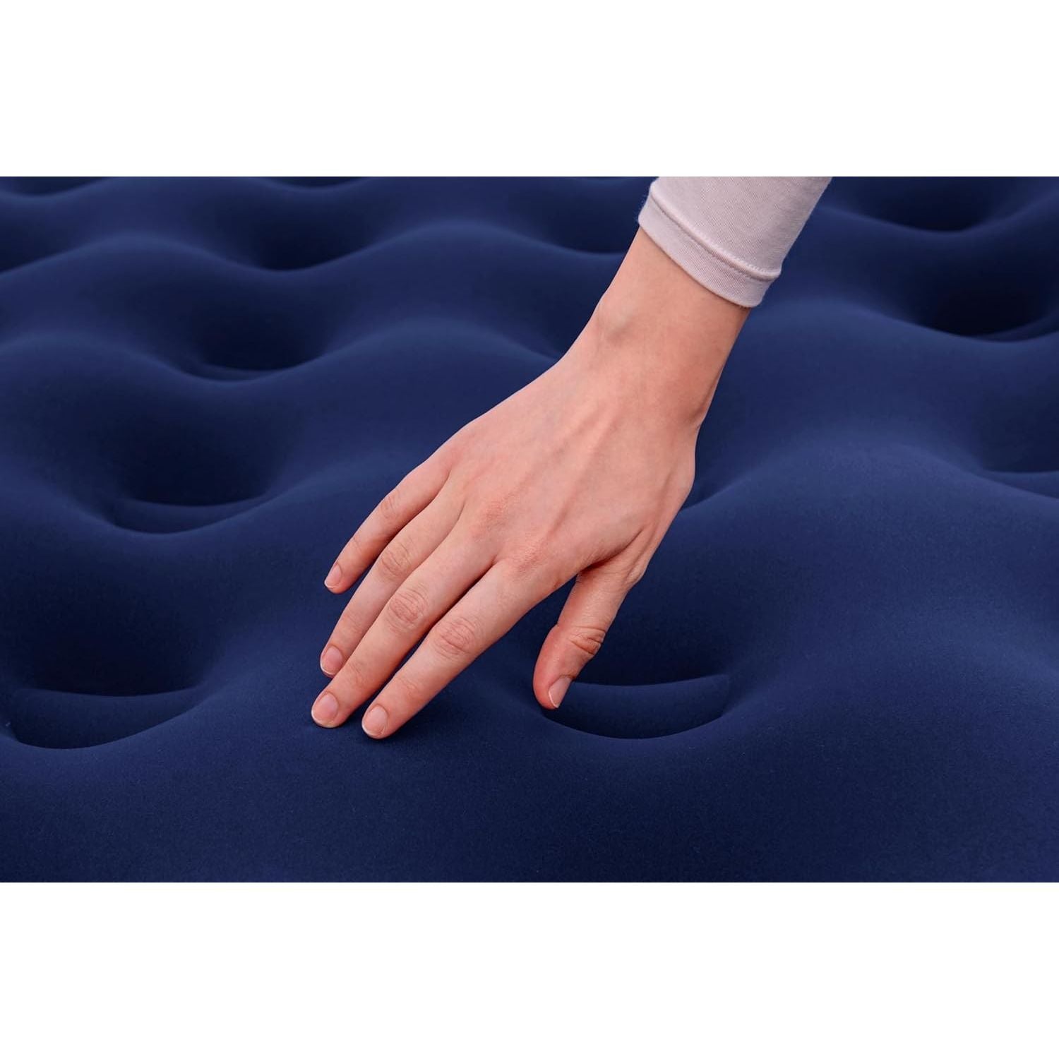 Bestway 67374 Airbed Pvc Blu Floccato Matrimoniale Plus Cm.203X152X22