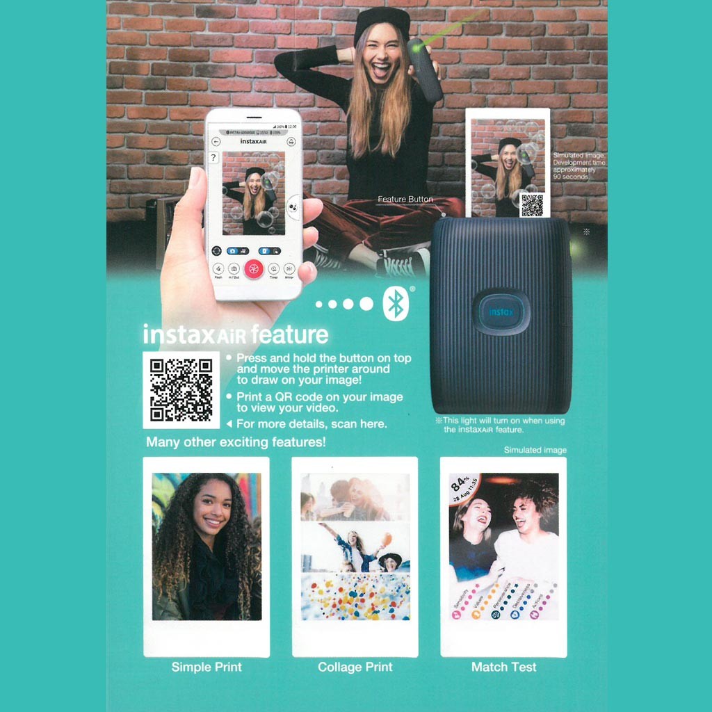 FUJIFILM INSTAX MINI LINK 2 PRINTER SPACE BLUE Garanzia Ufficiale 2 Anni