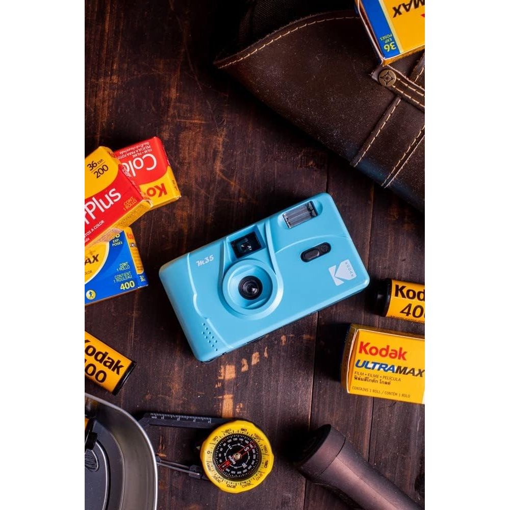 Kodak Film Camera Analogica M35 CERULEAN BLUE GARANZIA UFFICIALE ITALIA 2 ANNI