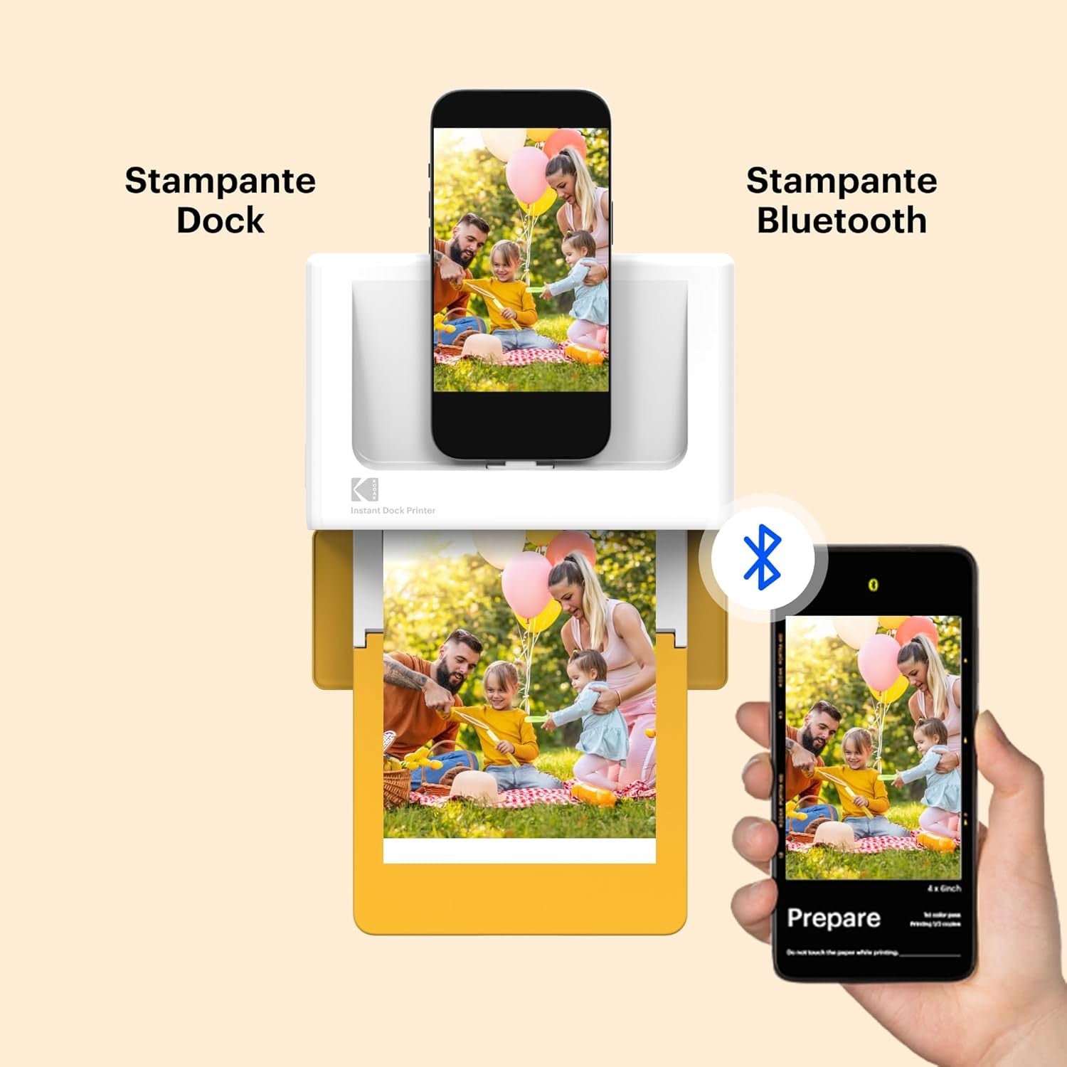 Kodak Stampante PD460 Dock PLUS 10X15cm + 10 foto incluse Garanzia Ufficiale Italia 2 Anni