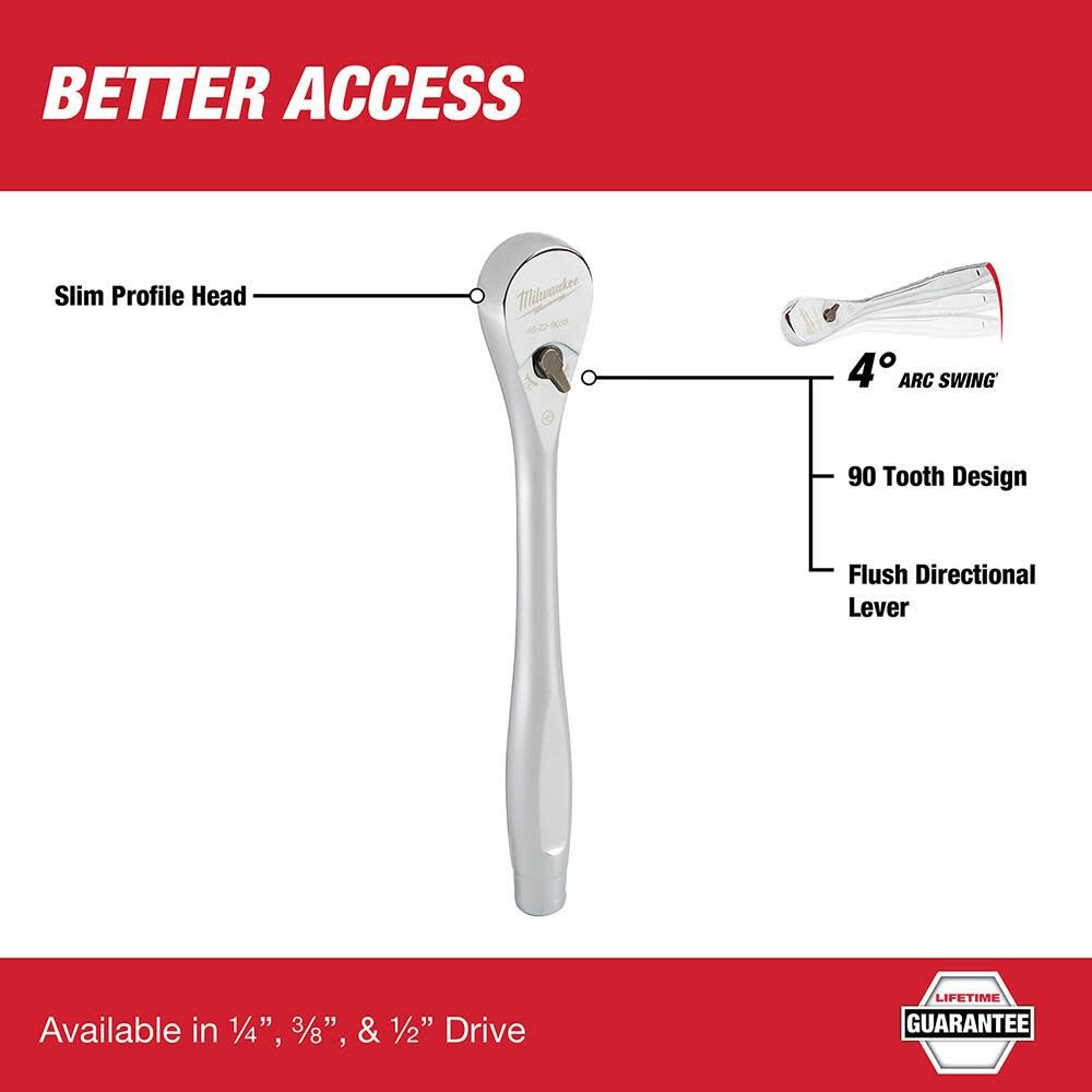 Milwaukee Chiave Cricchetto 1/4