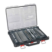 Milwaukee Set Metrico Di Cricchetto E Bussole Da1/4" & 1/2" In Packout™ Organiser Slim - 63 Pezzi