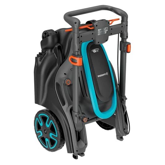 Gardena PowerMax Duo 46/36V Rasaerba a Batteria, Doppia Lama, 2 Batterie P4A 4.0 Ah