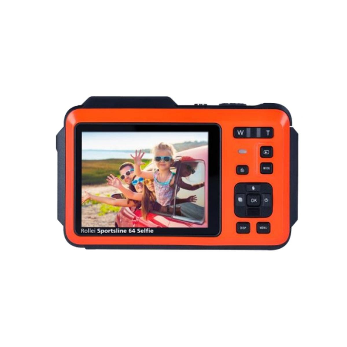 ROLLEI SPORTSLINE 64 SELFIE ORANGE DIGITAL CAMERA - GARANZIA 2 ANNI UFFICIALE ITALIA