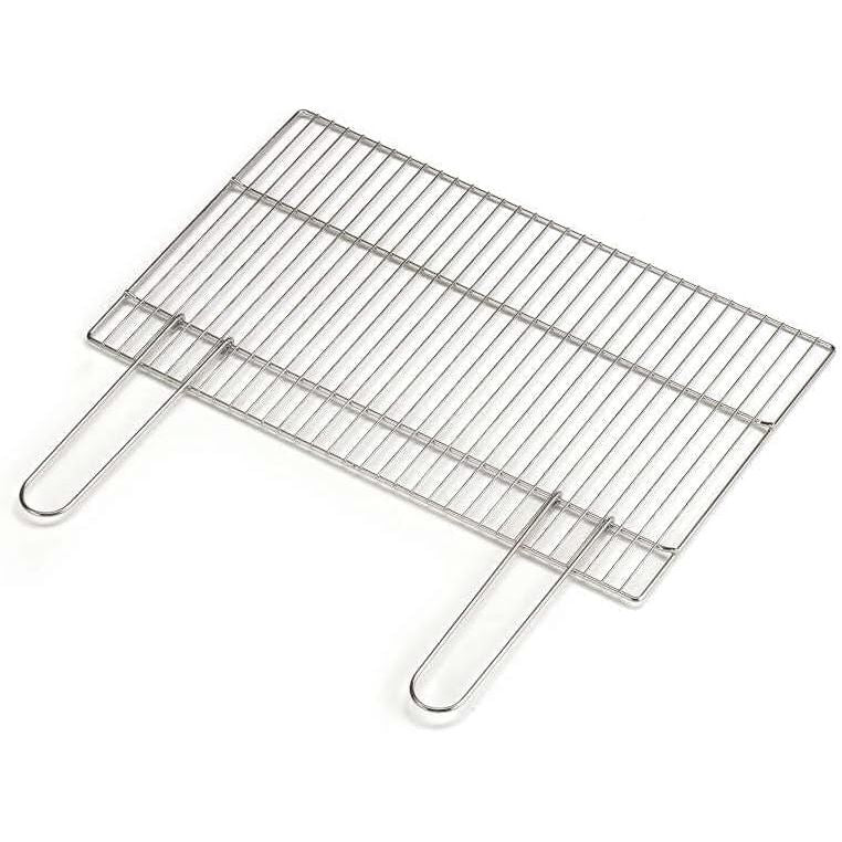 Ompagrill Griglia Per barbecue e Camino Con Manici Richiudibili Dimensione 67 x 40 cm