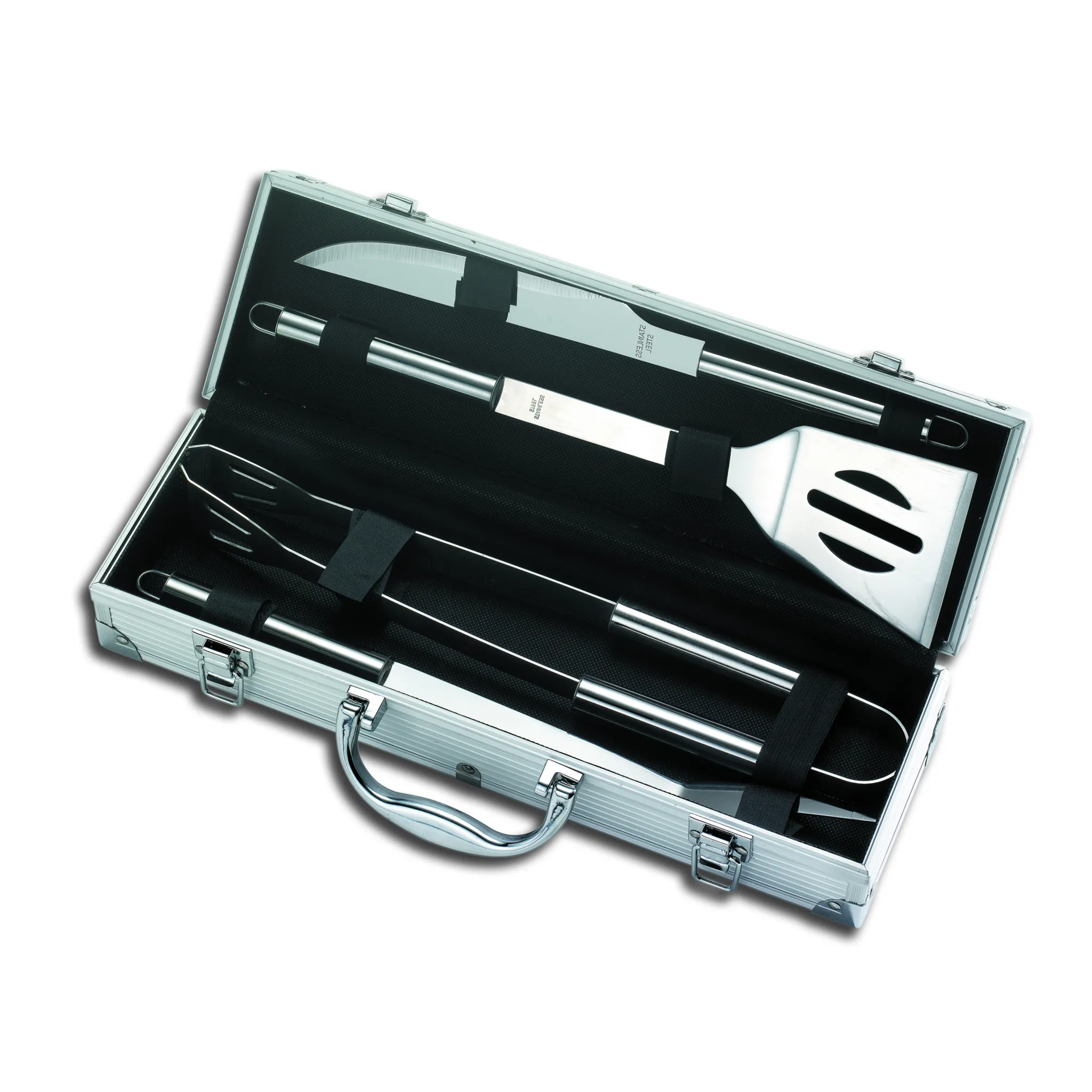 Ompagrill Set 4 Accessori Barbecue In Valigetta In Alluminio