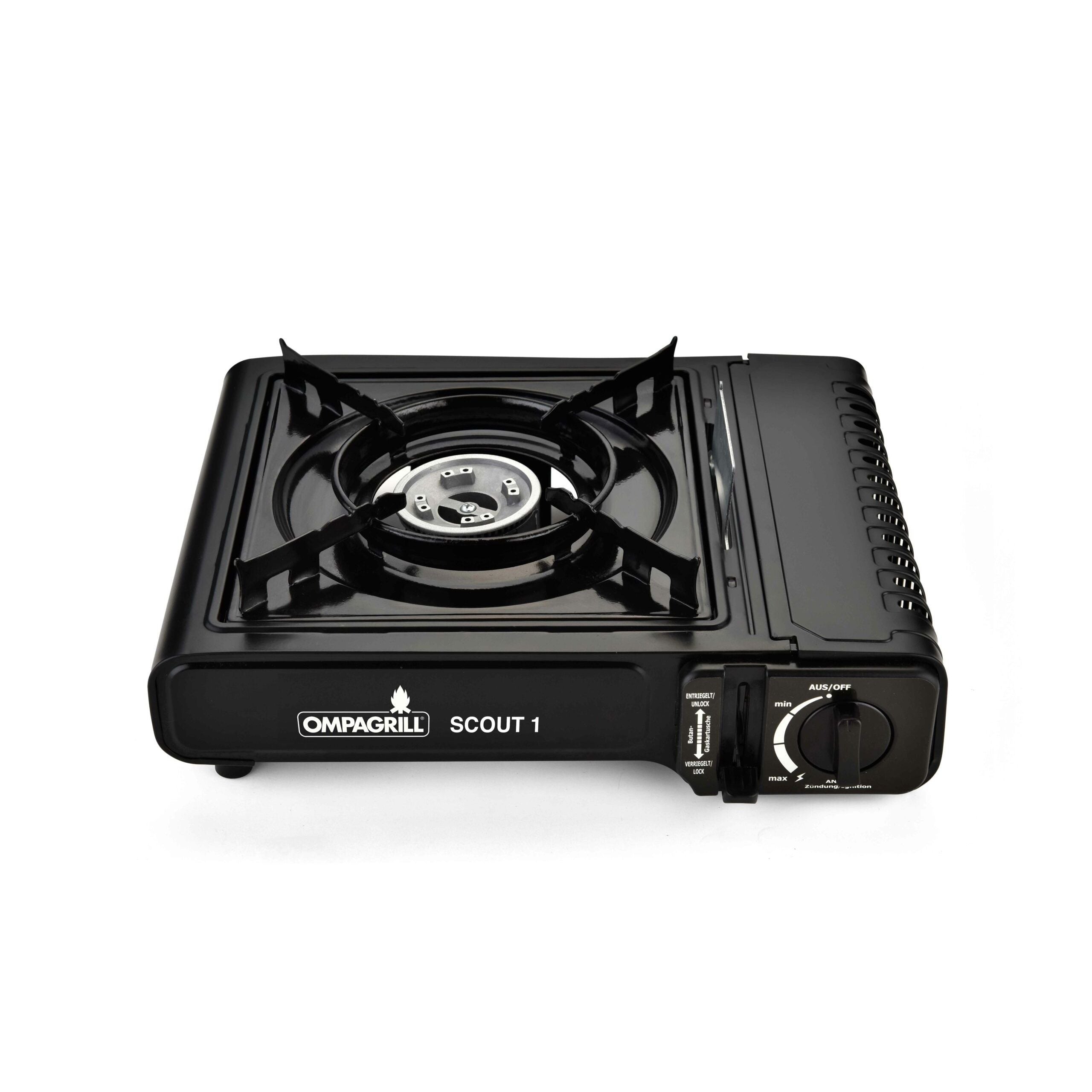Ompagrill Fornello 1 Scout In Acciaio Con Accensione Piezoelettrica E Valigetta Inclusa