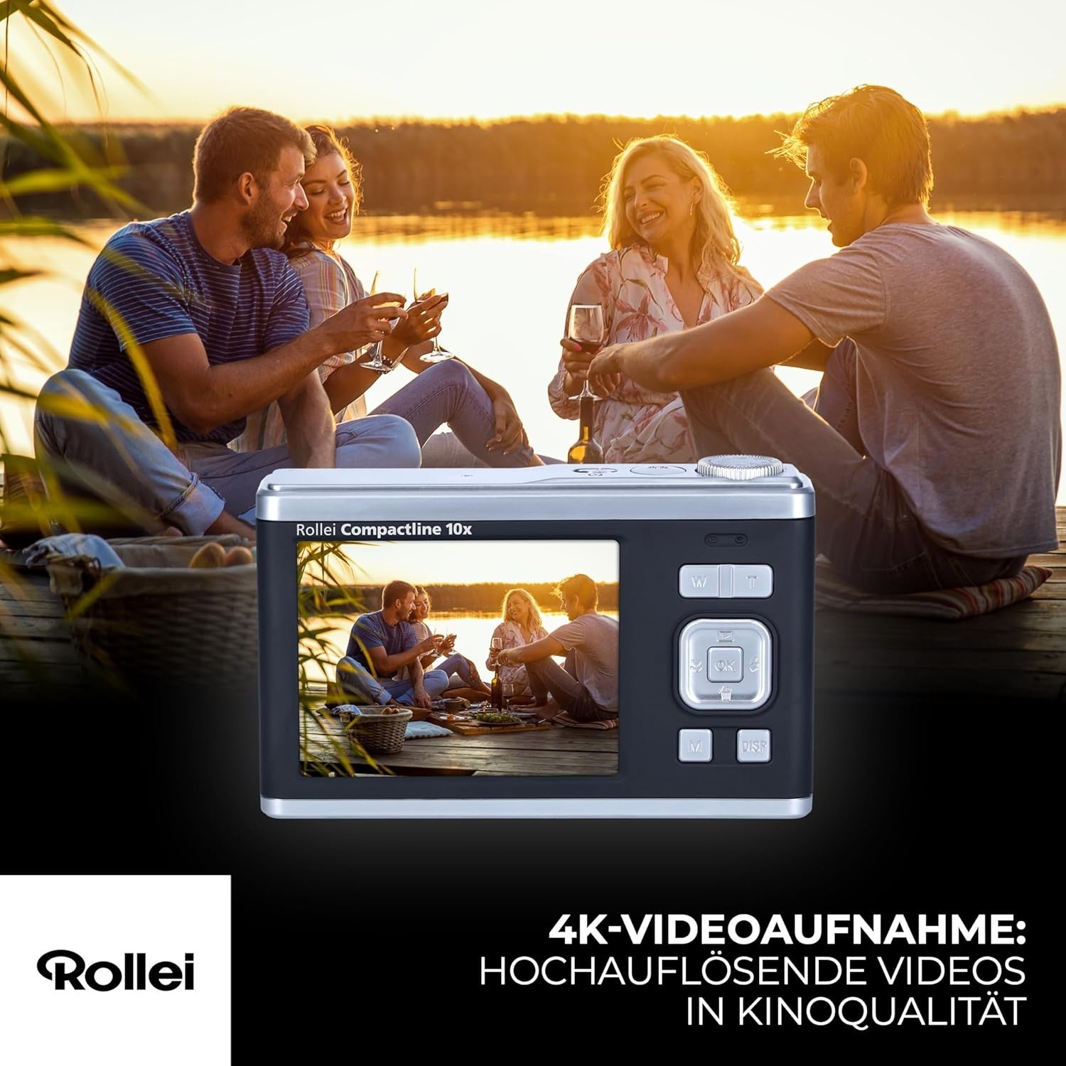 ROLLEI COMPACTLINE 10X OPTICAL ZOOM CAMERA - GARANZIA 2 ANNI UFFICIALE ITALIA