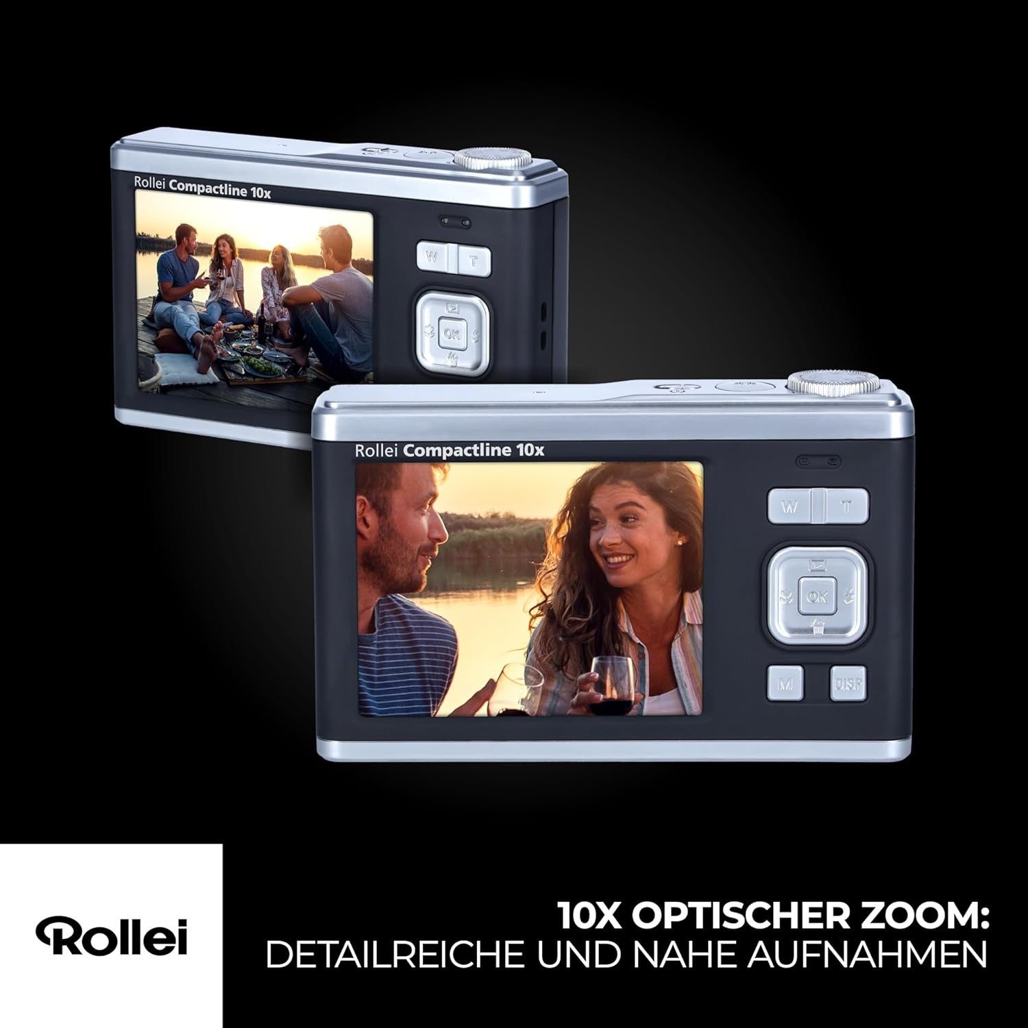 ROLLEI COMPACTLINE 10X OPTICAL ZOOM CAMERA - GARANZIA 2 ANNI UFFICIALE ITALIA