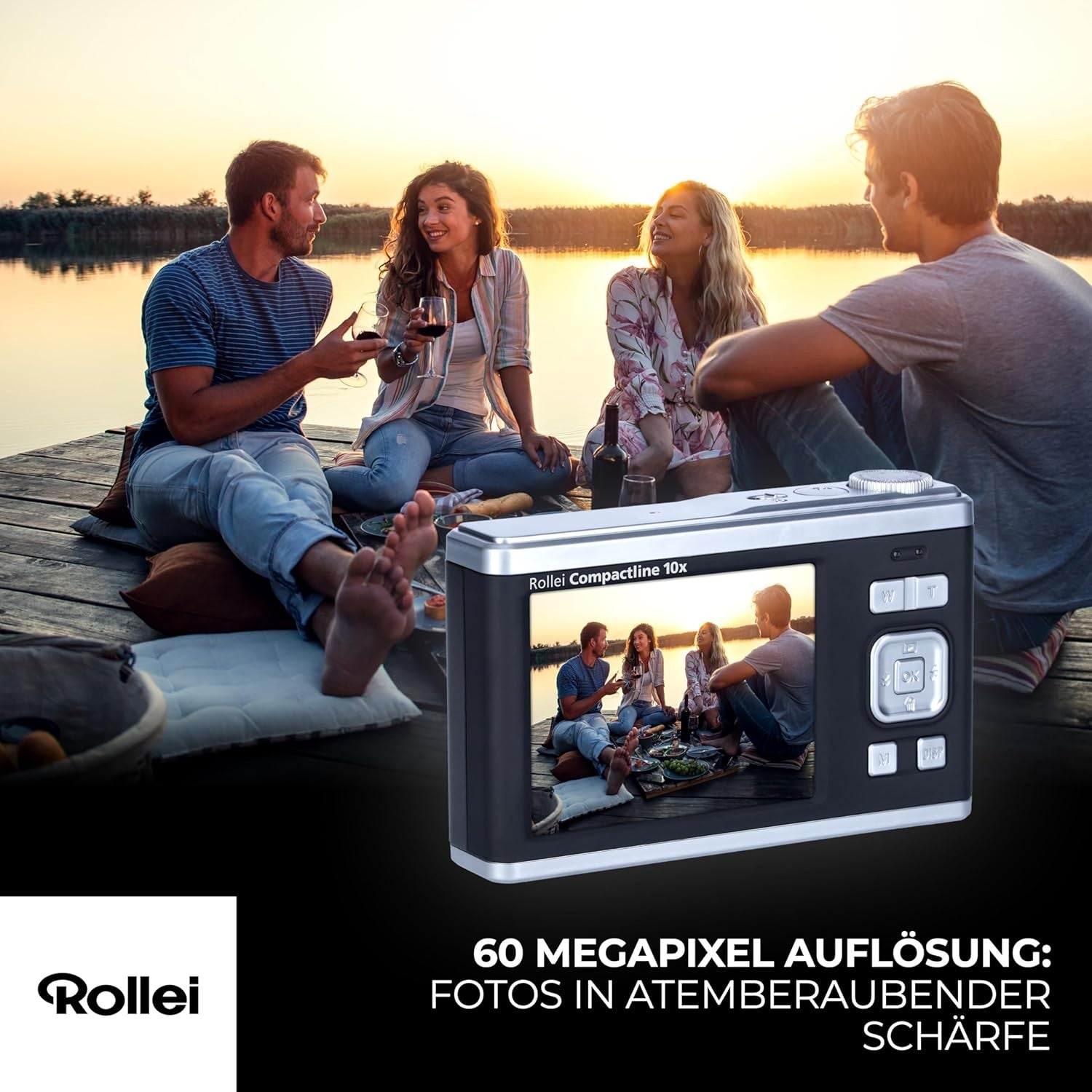 ROLLEI COMPACTLINE 10X OPTICAL ZOOM CAMERA - GARANZIA 2 ANNI UFFICIALE ITALIA
