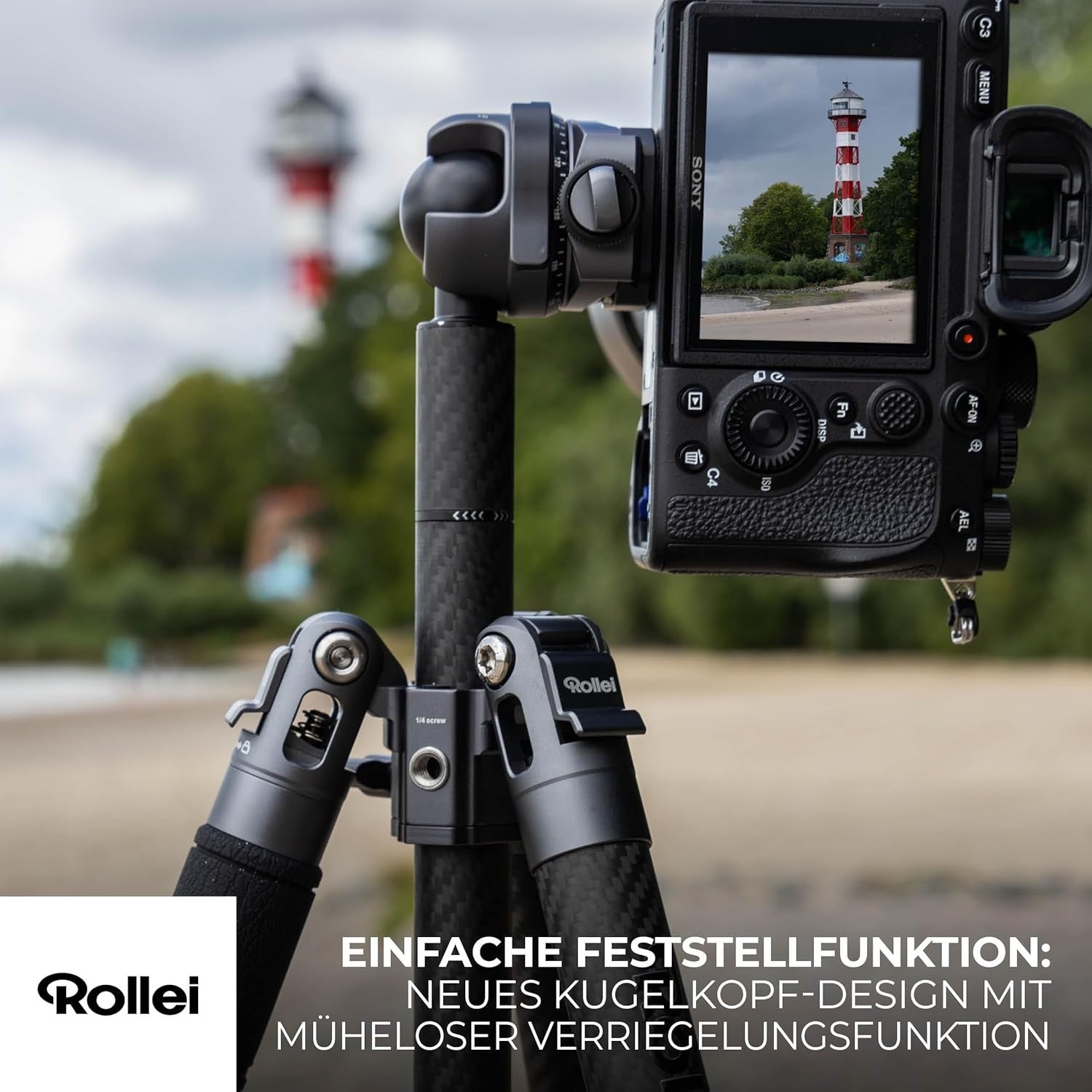ROLLEI TREPPIEDE EASY TRAVELER CARBONIO