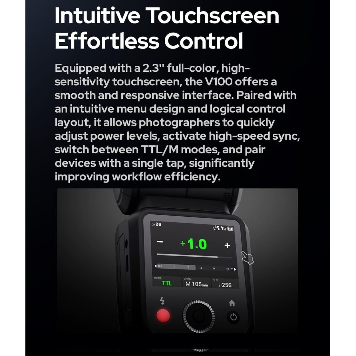 Godox Flash V100-N NIKON GARANZIA UFFICIALE ITALIA 2 ANNI