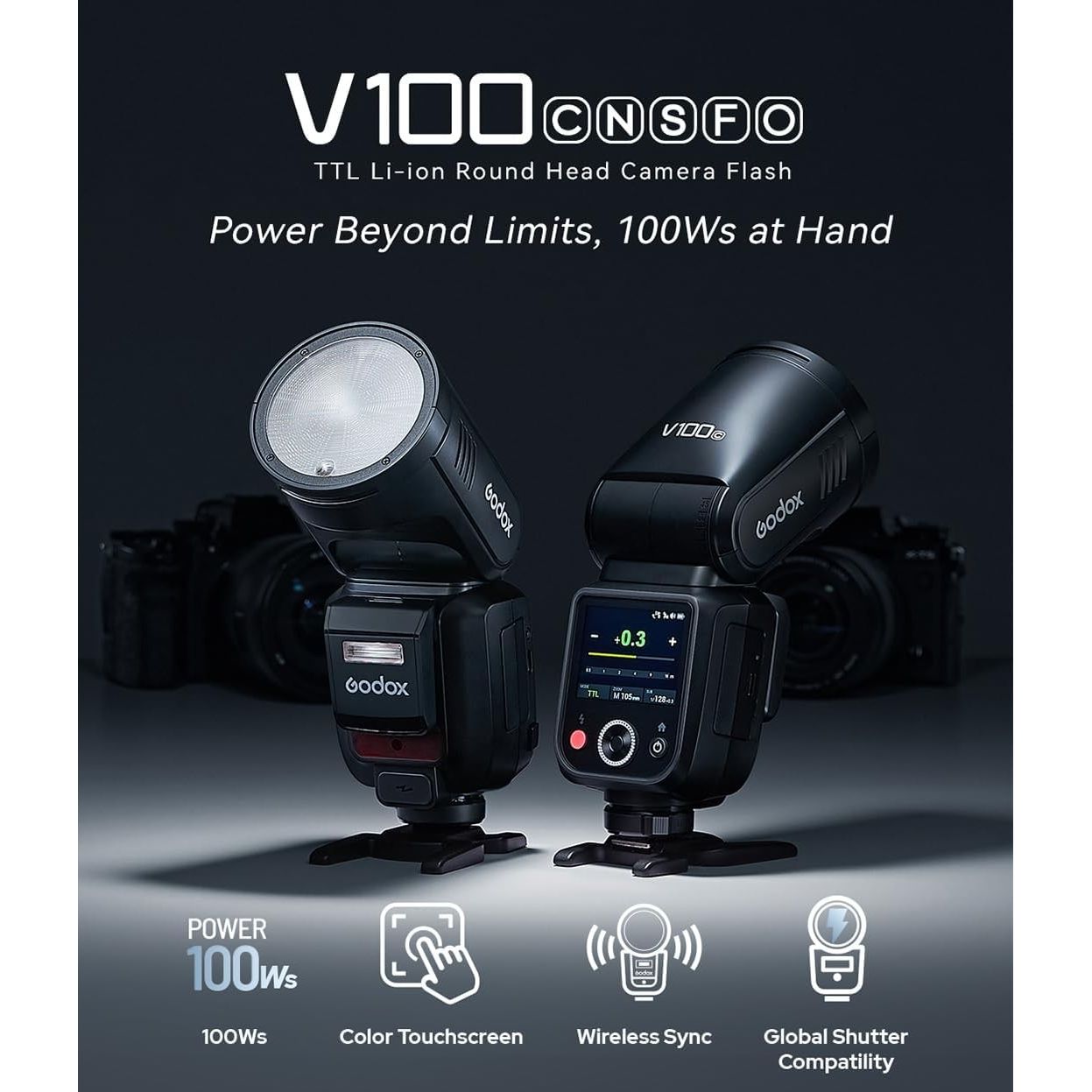 Godox Flash V100-N NIKON GARANZIA UFFICIALE ITALIA 2 ANNI