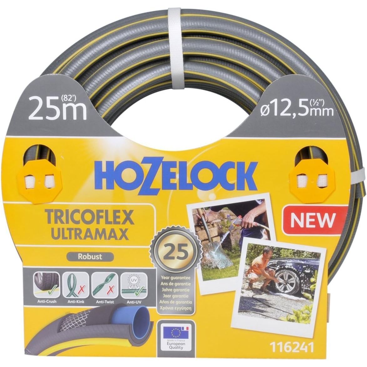 Hozelock Tubo da Giardino Tricoflex Ultramax 25 Mt Diam 12,5 mm