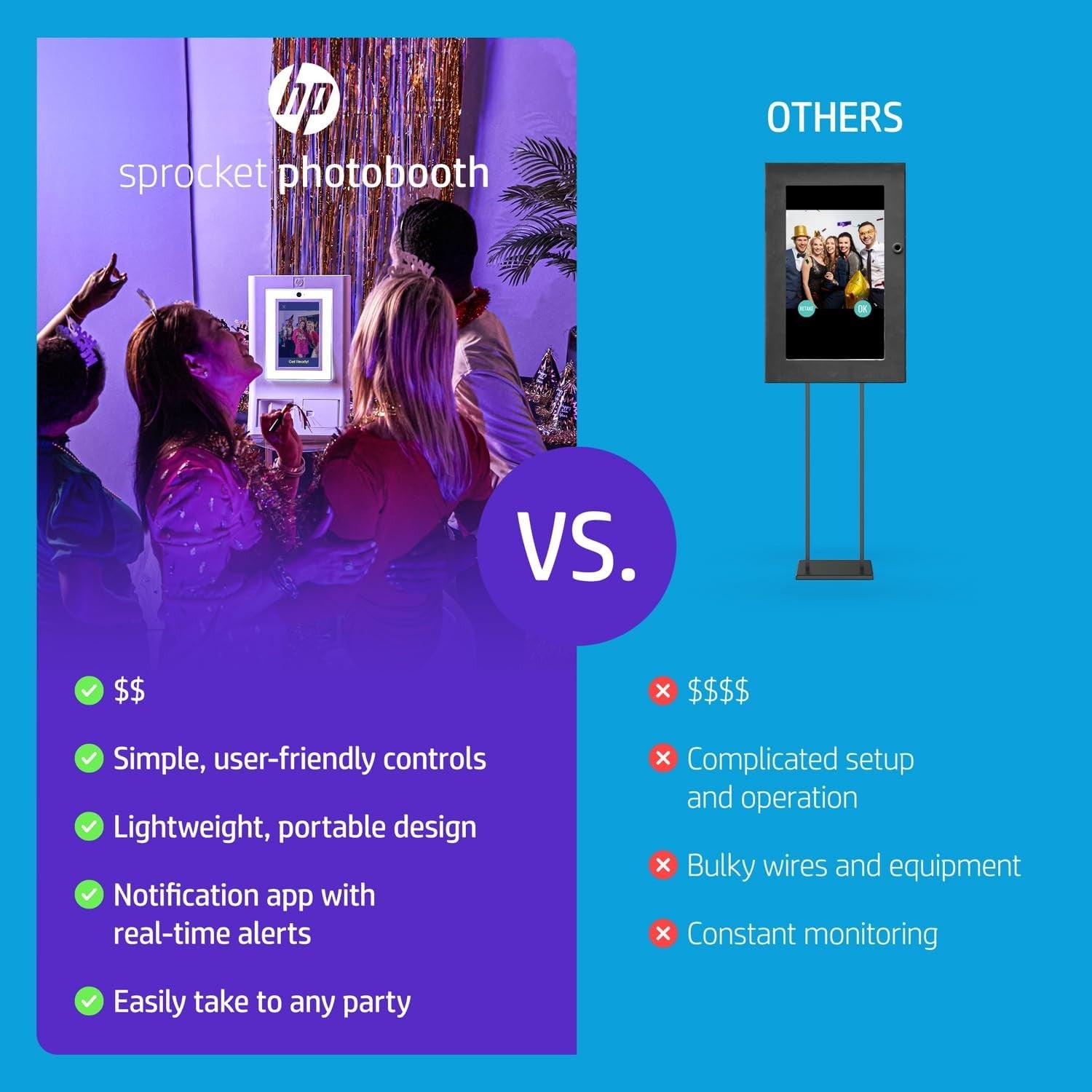 HP STAMPANTE PHOTOBOOTH WHITE - Garanzia Ufficiale Italia 2 Anni