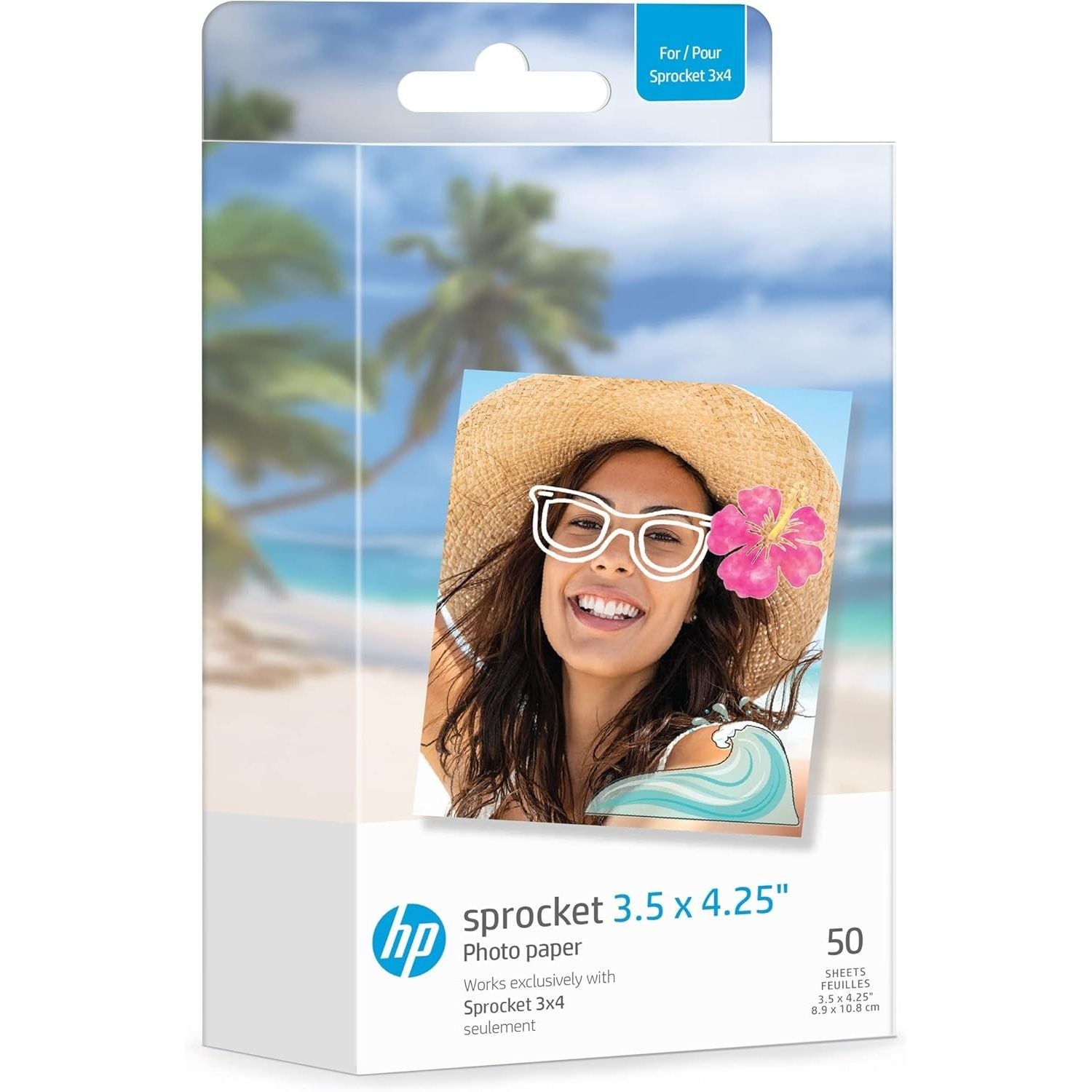 HP SPROCKET PAPER 3.50 X 4.25 50 FOTO
