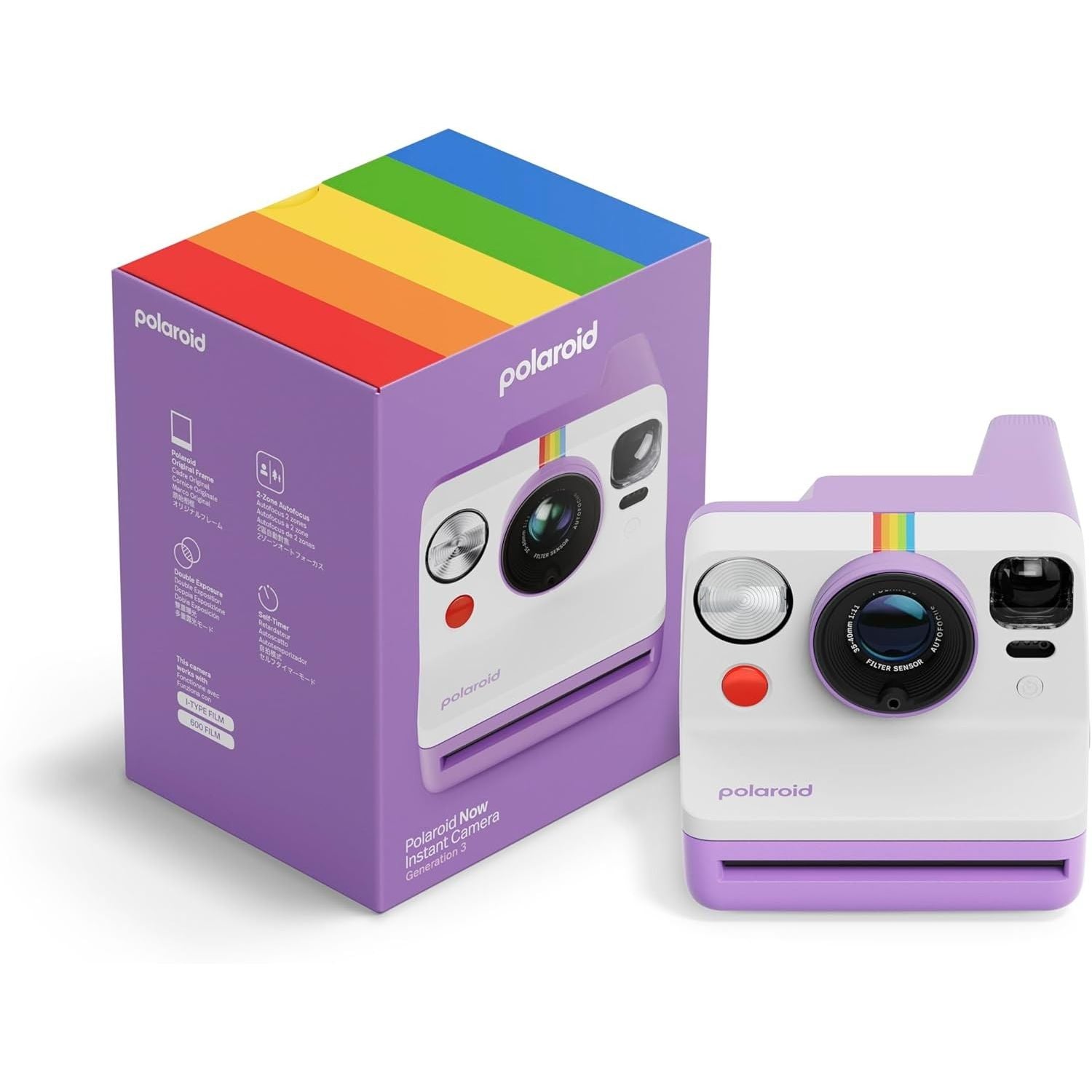 POLAROID NOW GENERATION 3 PURPLE GARANZIA 2 ANNI UFFICIALE NITAL ITALIA