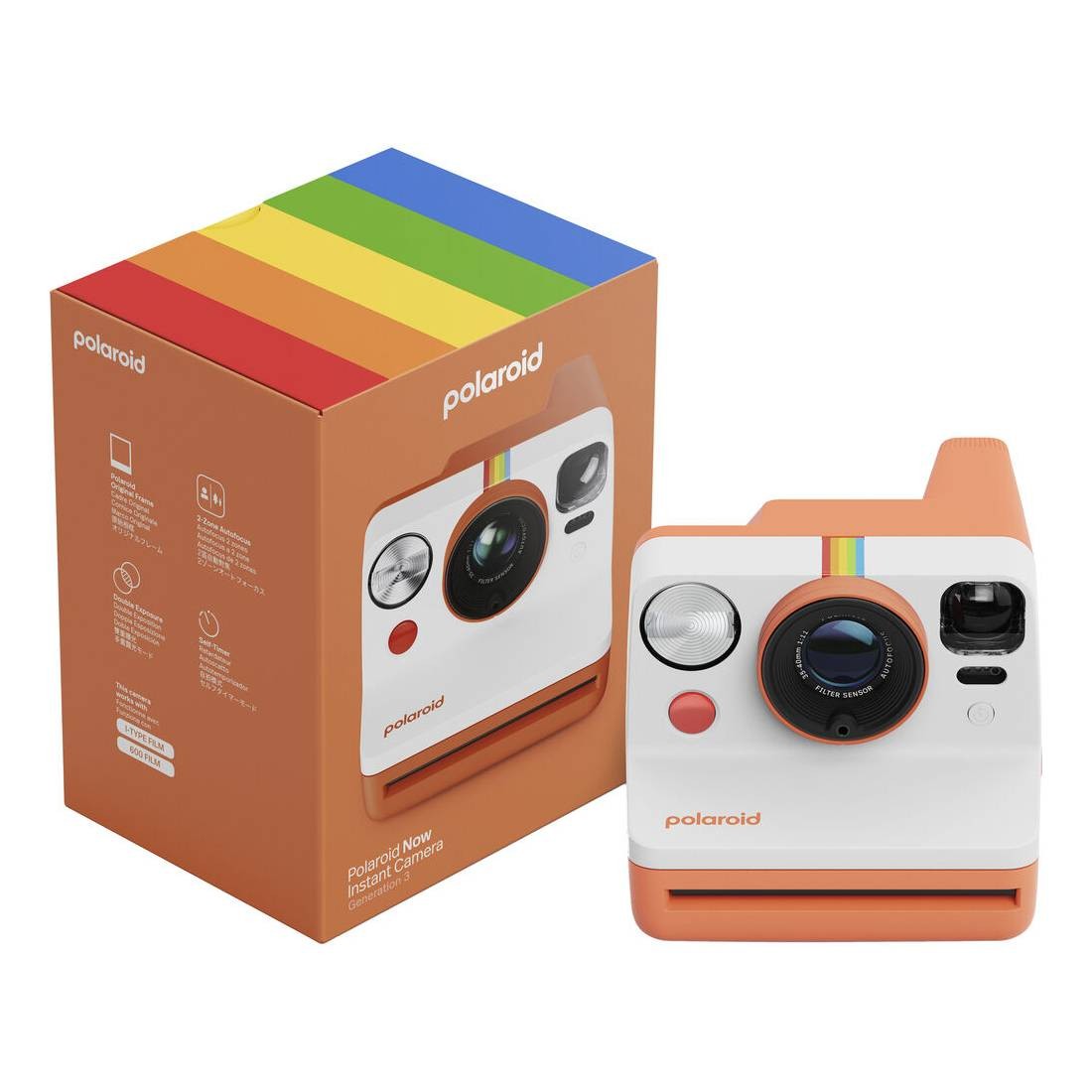 POLAROID NOW GENERATION 3 CORAL GARANZIA 2 ANNI UFFICIALE NITAL ITALIA