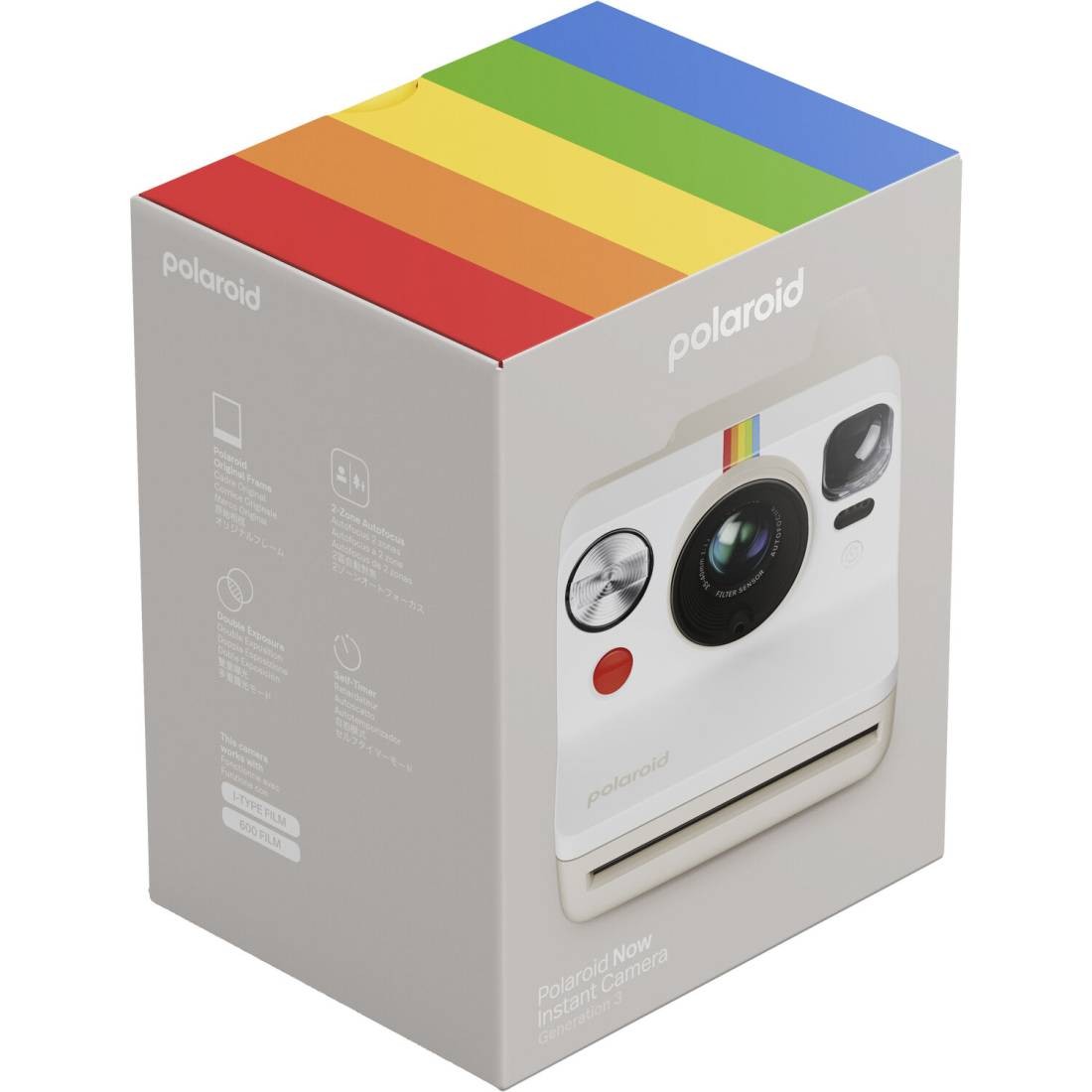 POLAROID NOW GENERATION 3 PEBBLE WHITE GARANZIA 2 ANNI UFFICIALE NITAL ITALIA