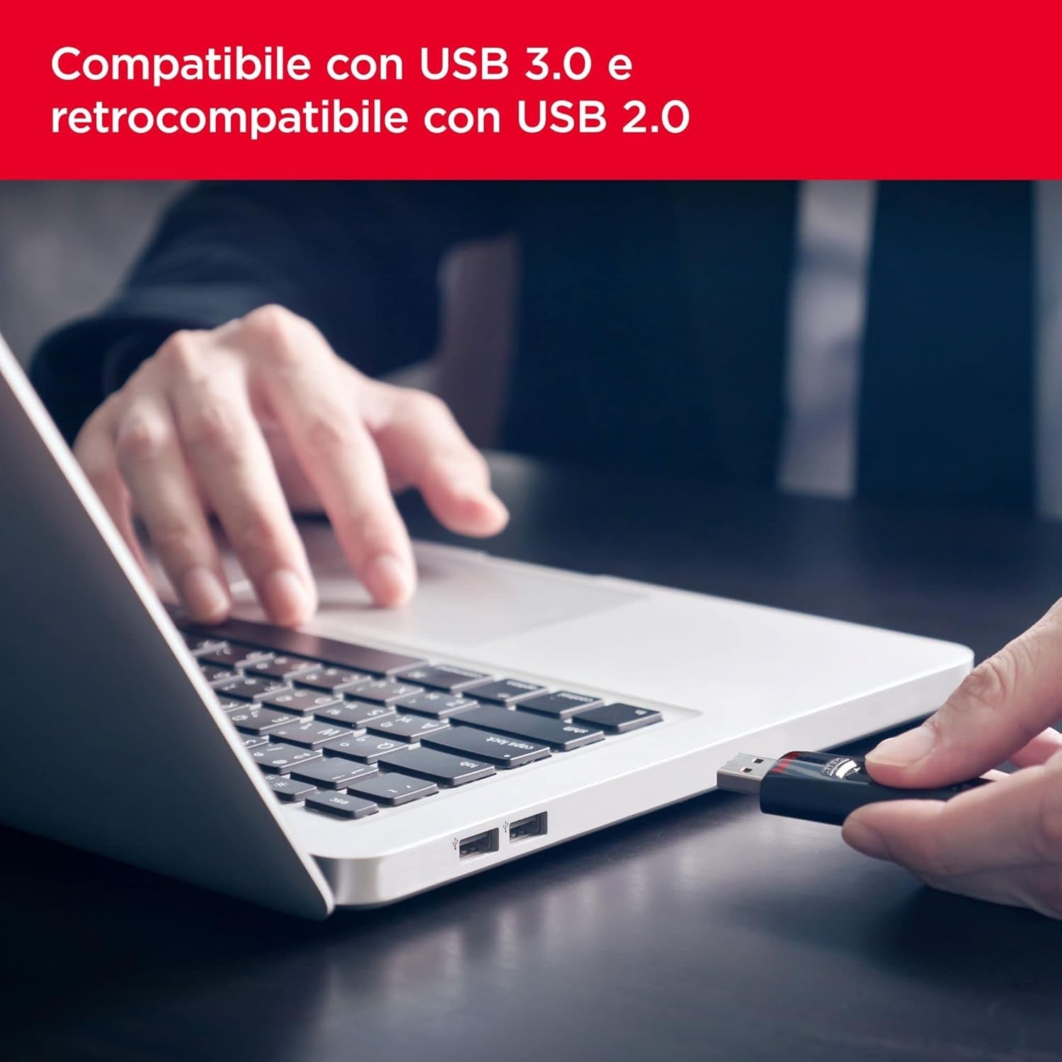 SanDisk CRUZER ULTRA USB 16GB 3.0 GARANZIA ITALIA 5 ANNI