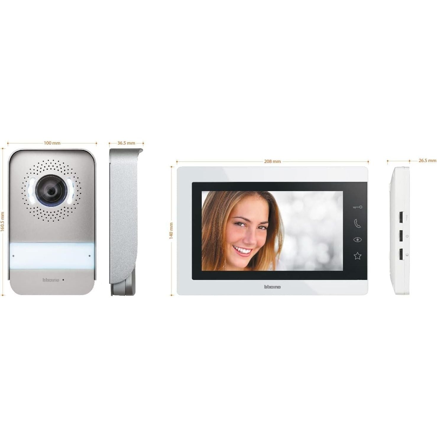 BTicino Videocitofono 2 Fili Mono-Bifamiliare Easykit Essential