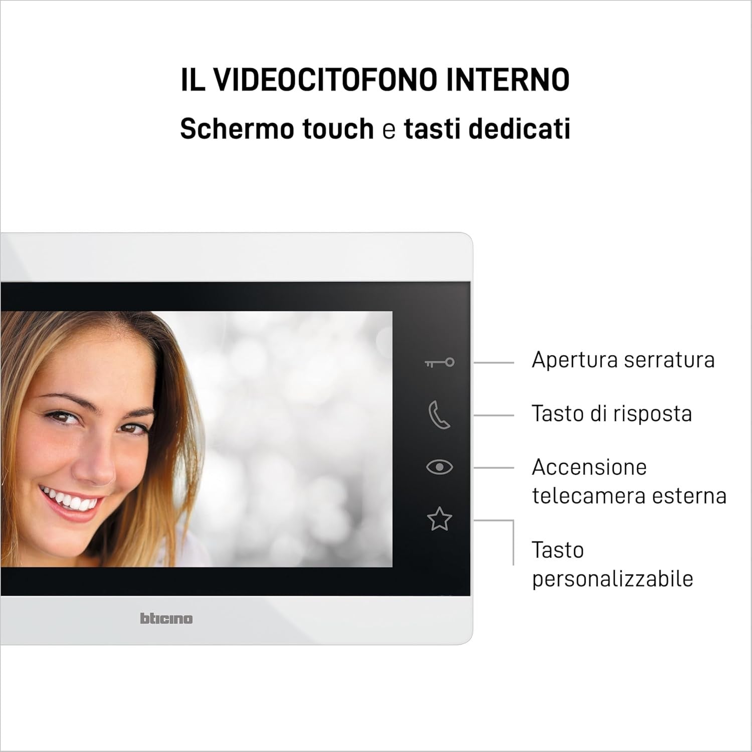 BTicino Videocitofono 2 Fili Mono-Bifamiliare Easykit Essential