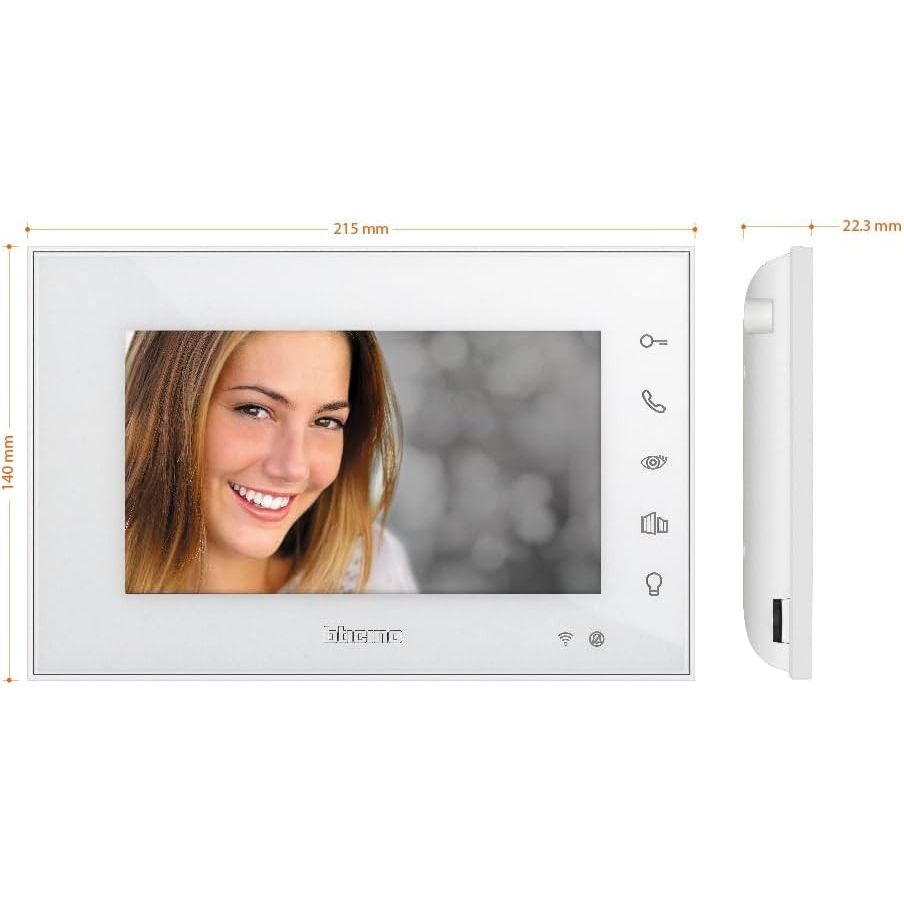 BTicino Monitor Aggiuntivo 7" Colori WiFi per Kit Videocitofonico a 2 Fili