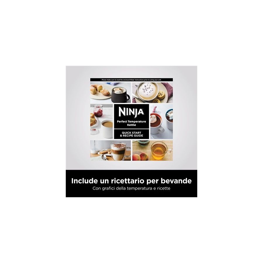 SHARK NINJA BOLLITORE CON TEMPERATURA DI PRECISIONE ALLUMINIO - GARANZIA UFFICIALE ITALIA 2 ANNI