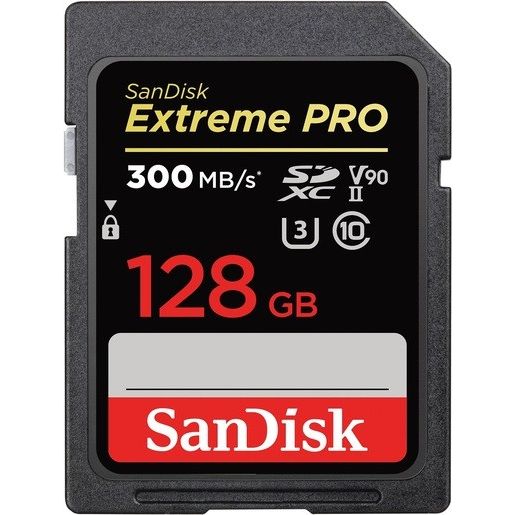 SanDisk SDXC Extreme PRO UHS-II (128GB) 300MB/S  V90 GARANZIA ITALIA 5 ANNI