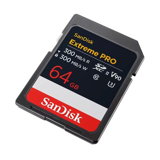 SanDisk SDXC Extreme PRO UHS-II (64GB) 300MB/S  V90 GARANZIA ITALIA 5 ANNI